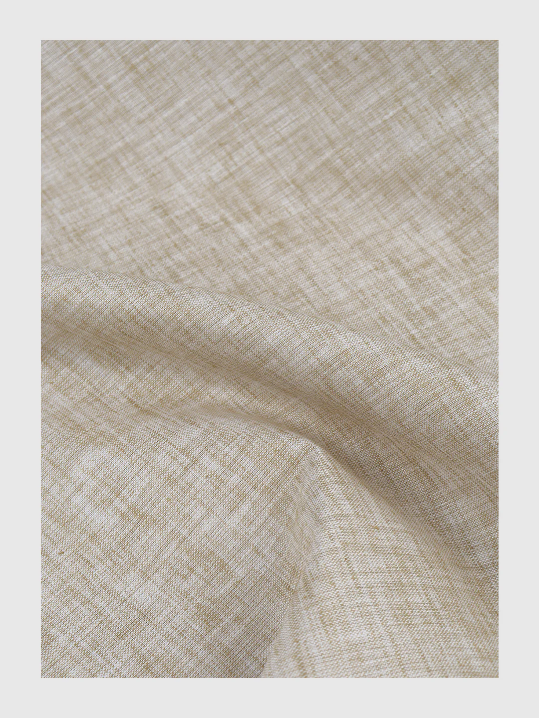 Men Cotton Blend Light Brown Self Design Shirt and Kurta Fabric Lampus - Image 3