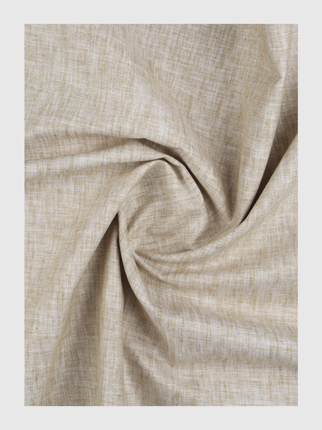 Men Cotton Blend Light Brown Self Design Shirt and Kurta Fabric Lampus - Image 4