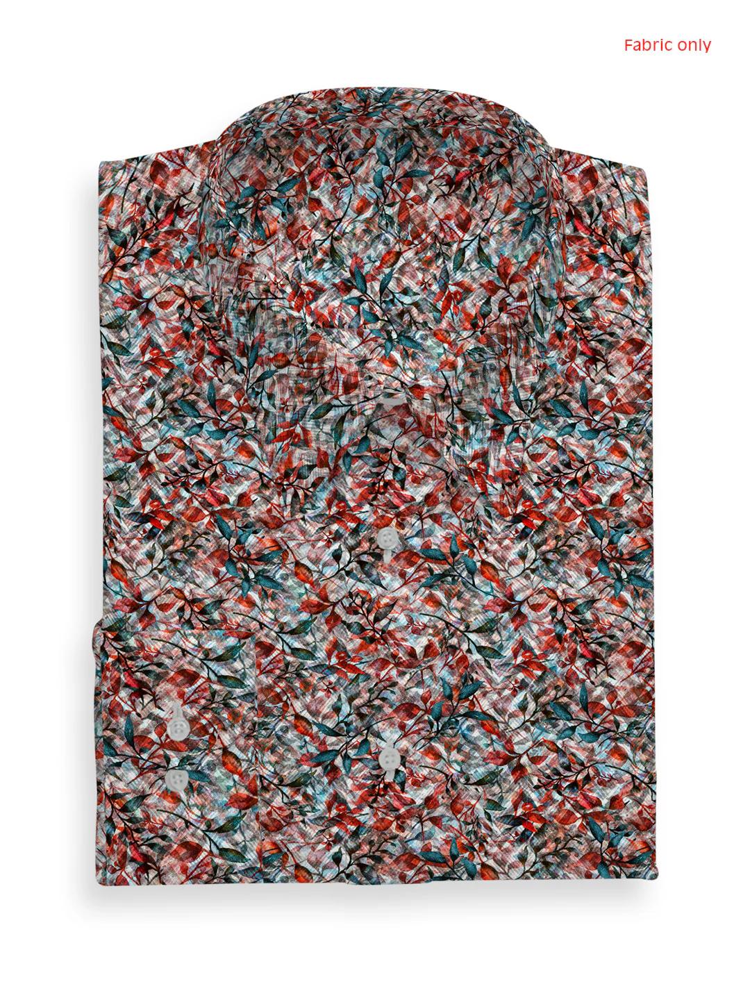 Men Cotton Blend Maroon with Blue Printed Shirt Fabric Savoy Print - Image 3