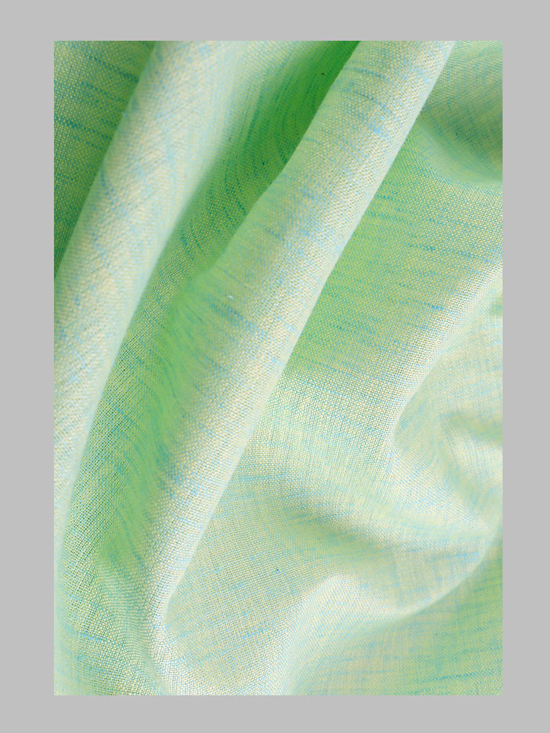 Women Cotton Blend Self Design Unstitched Kurti Fabric Parrot Green Lampus - Image 3