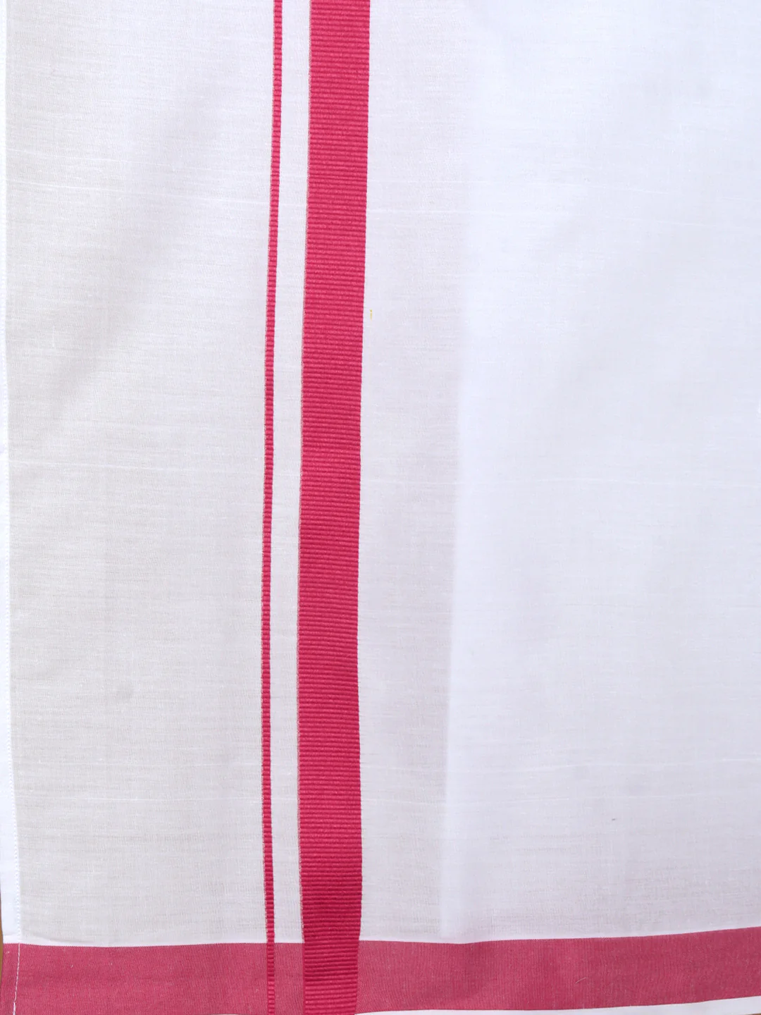 Men Cotton Blend Readymade Single Layer White Dhoti with Big Border GACS16 - Image 5