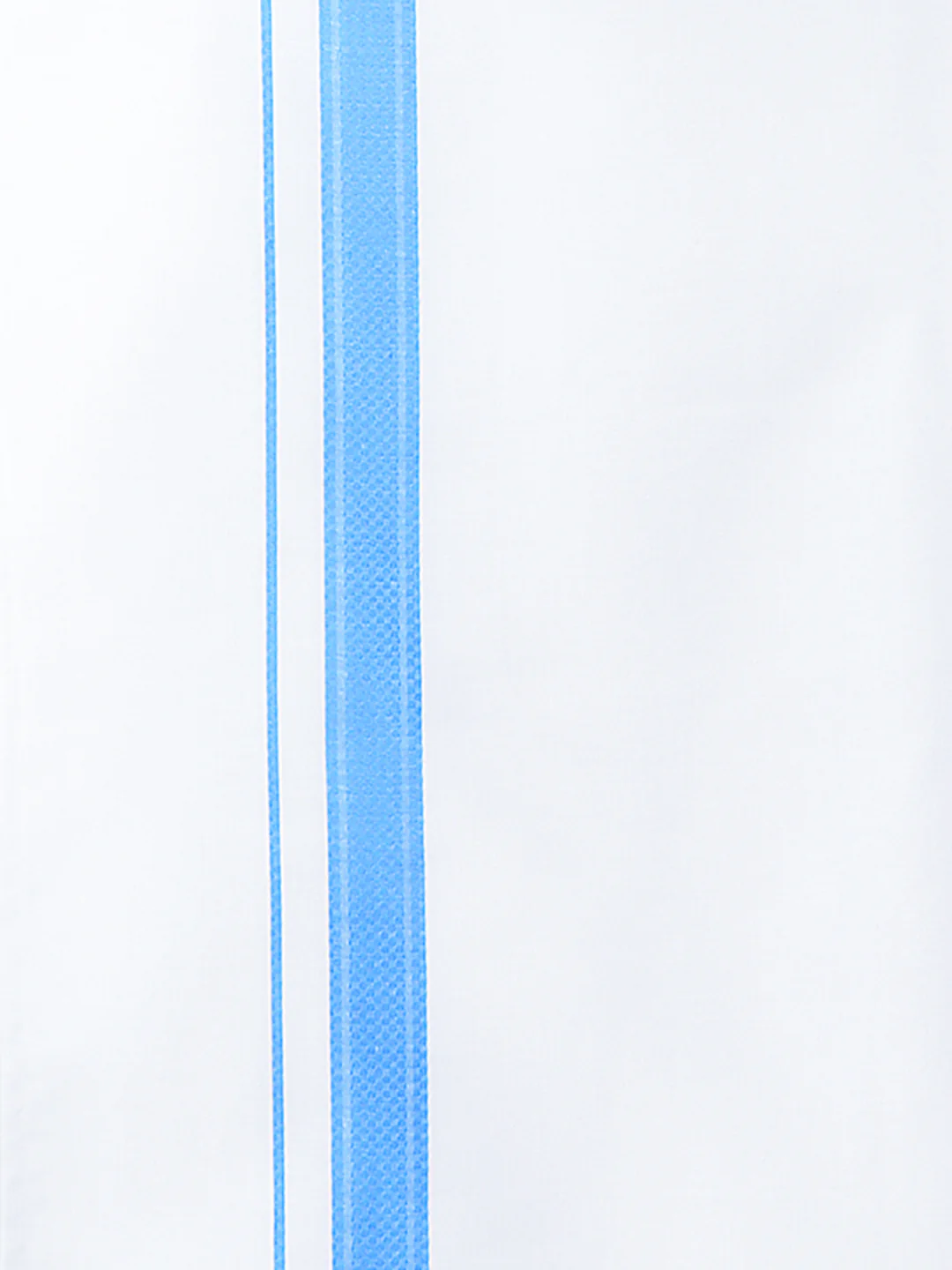 Men Cotton Blend Readymade Single Layer White Dhoti with Fancy Border GACF10 - Image 4