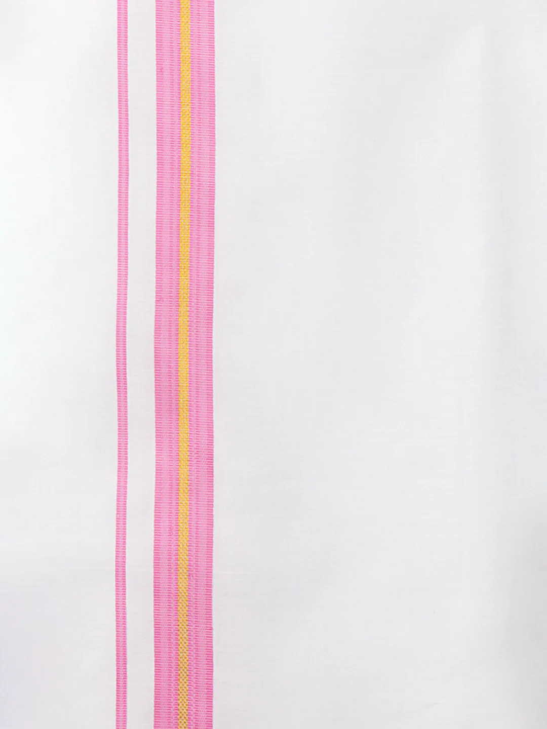 Men Cotton Blend Readymade Single Layer White Dhoti with Fancy Jari Border GACJ08 - Image 4