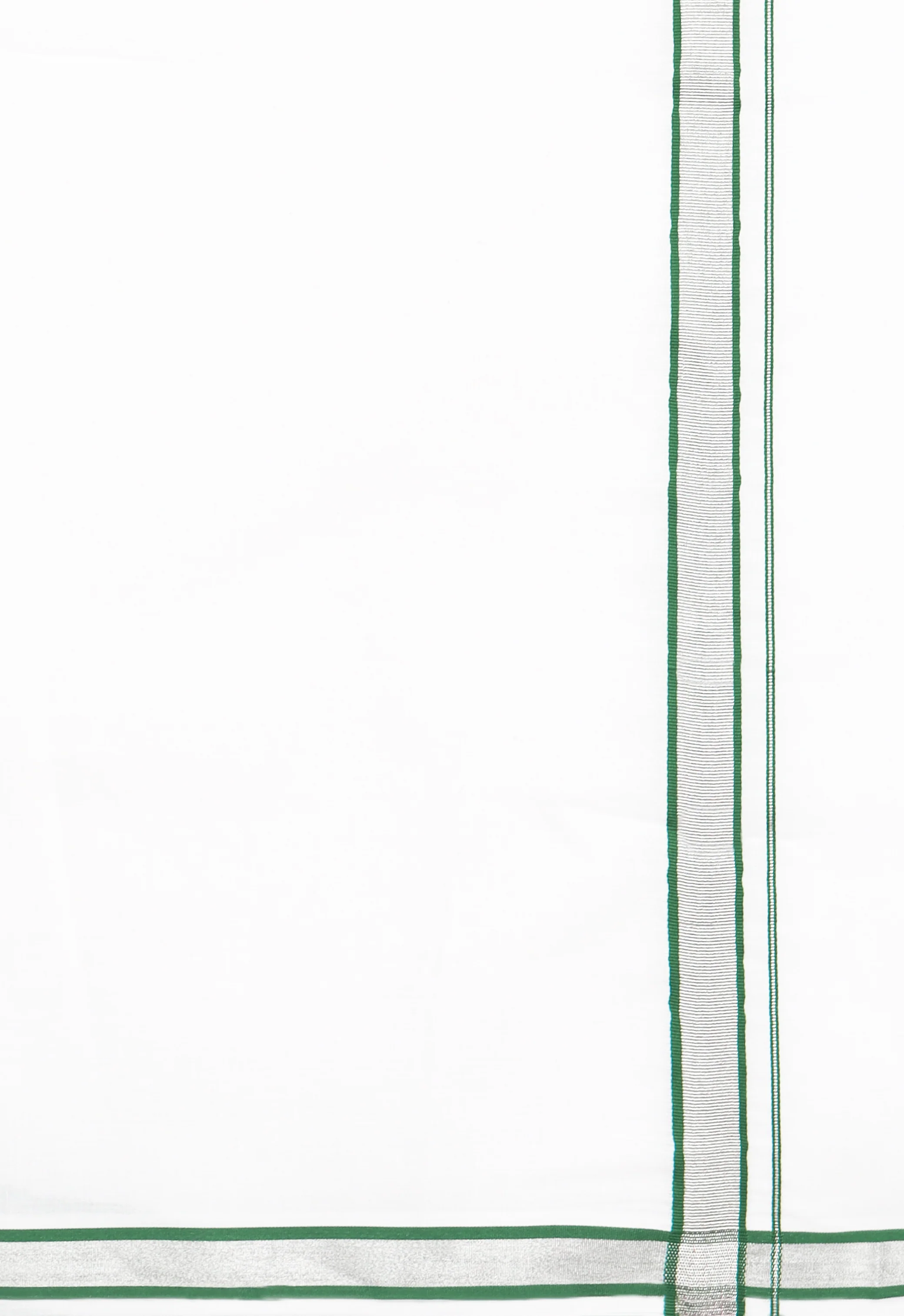 Men Cotton Blend Readymade Single Layer White Dhoti with Fancy Jari Border GASC06 - Image 5