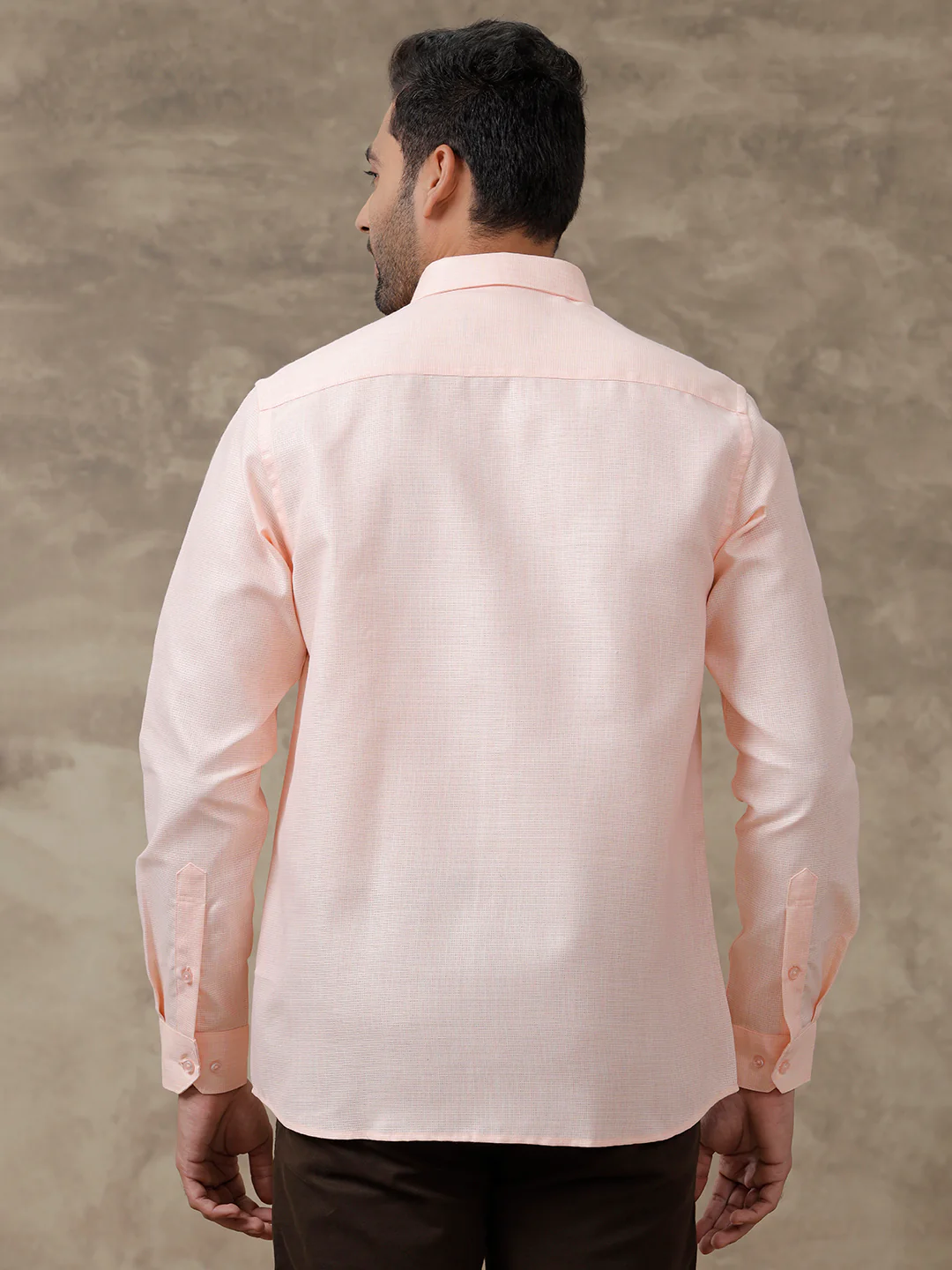Men Cotton Blend Shirt Light Pink T25 TA4 - Image 4