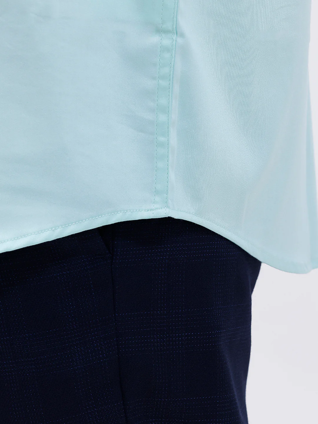 Men Cotton Blend Shirt Snowmint Green T53 ACT10 - Image 6