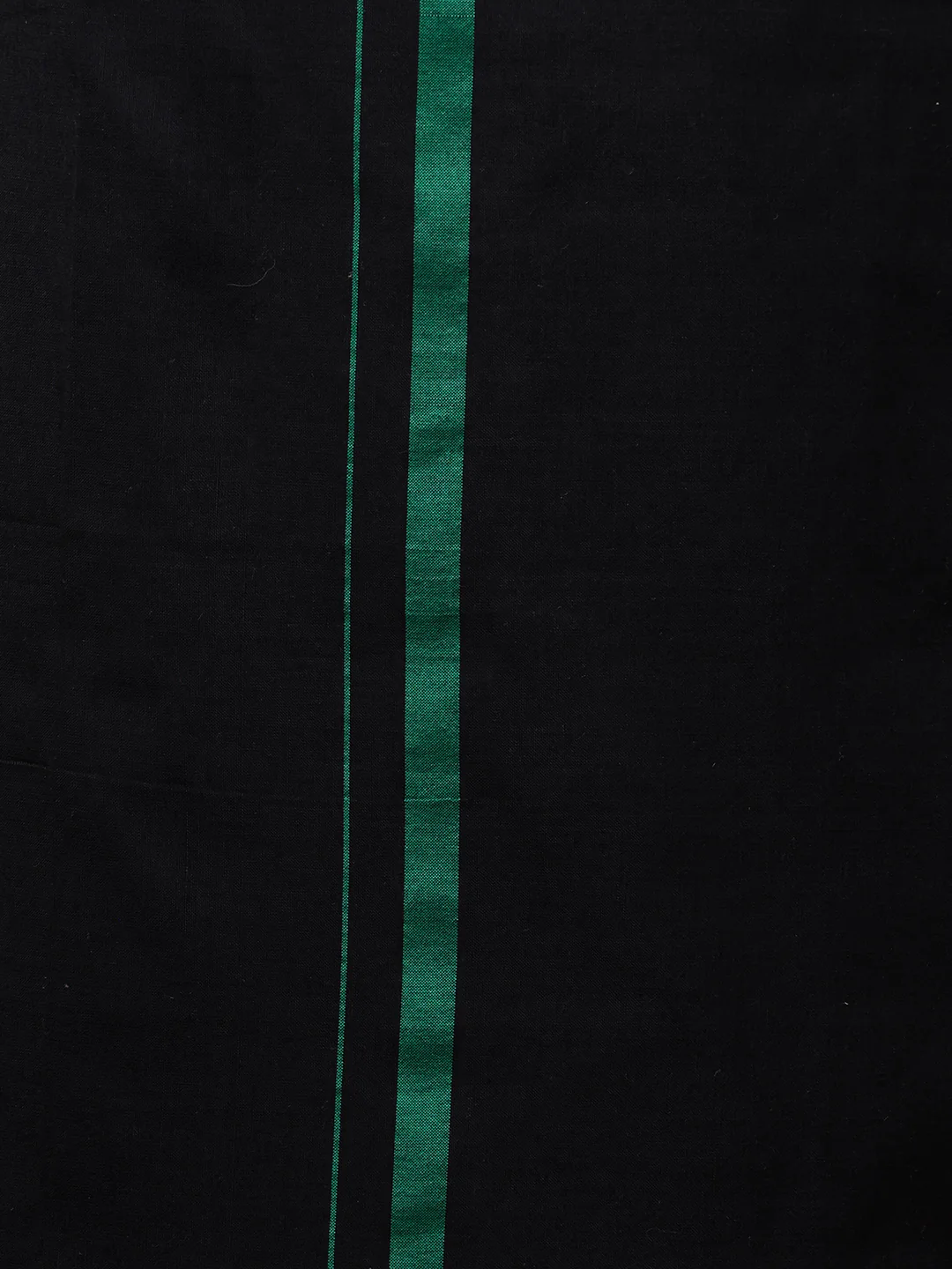 Men Cotton Blend Single Layer Black Dhoti & Towel Set with Assorted Border - Image 6