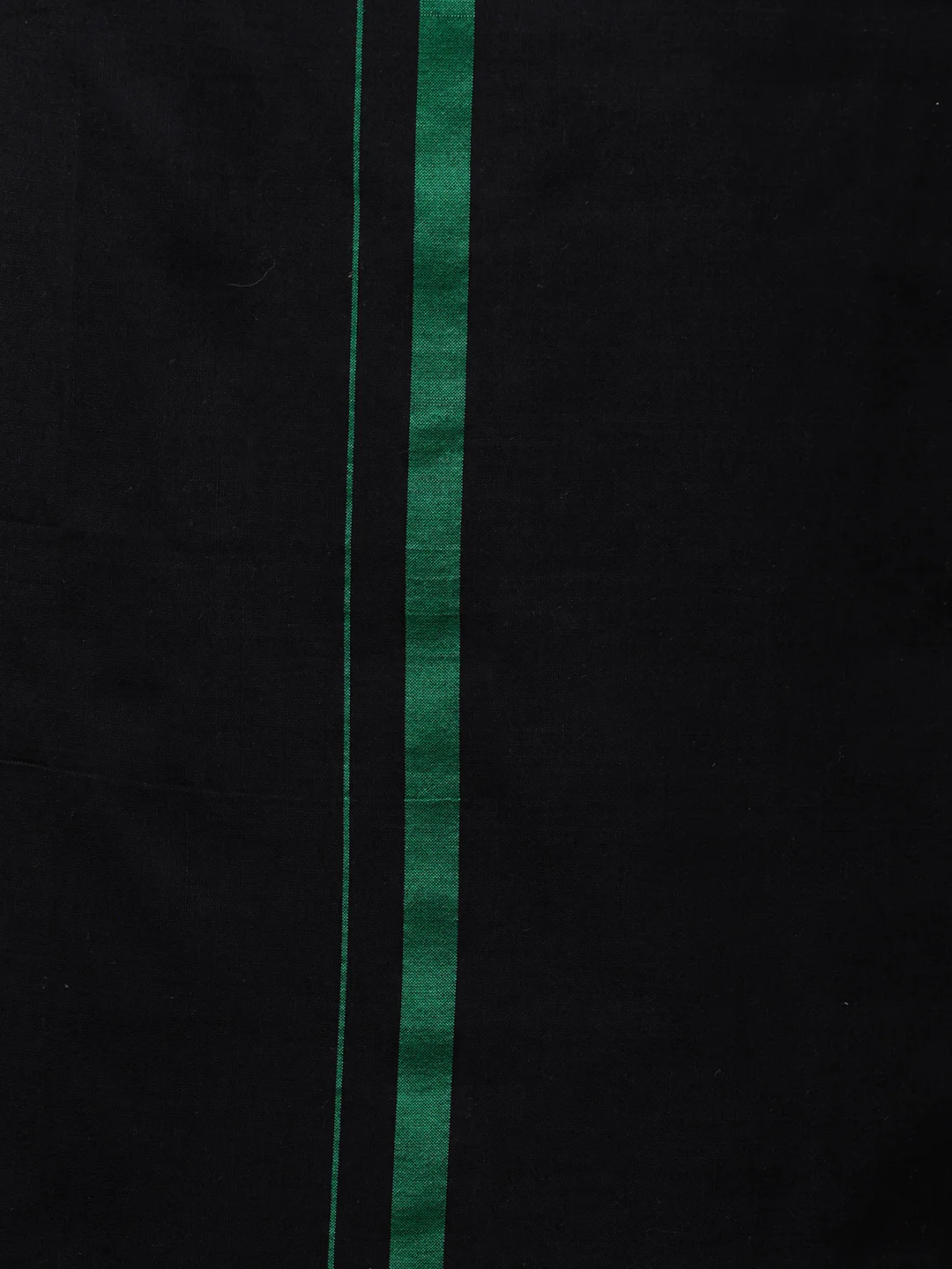 Men Cotton Blend Single Layer Black Dhoti & Towel Set with Assorted Border Makara Jyoti - Image 4
