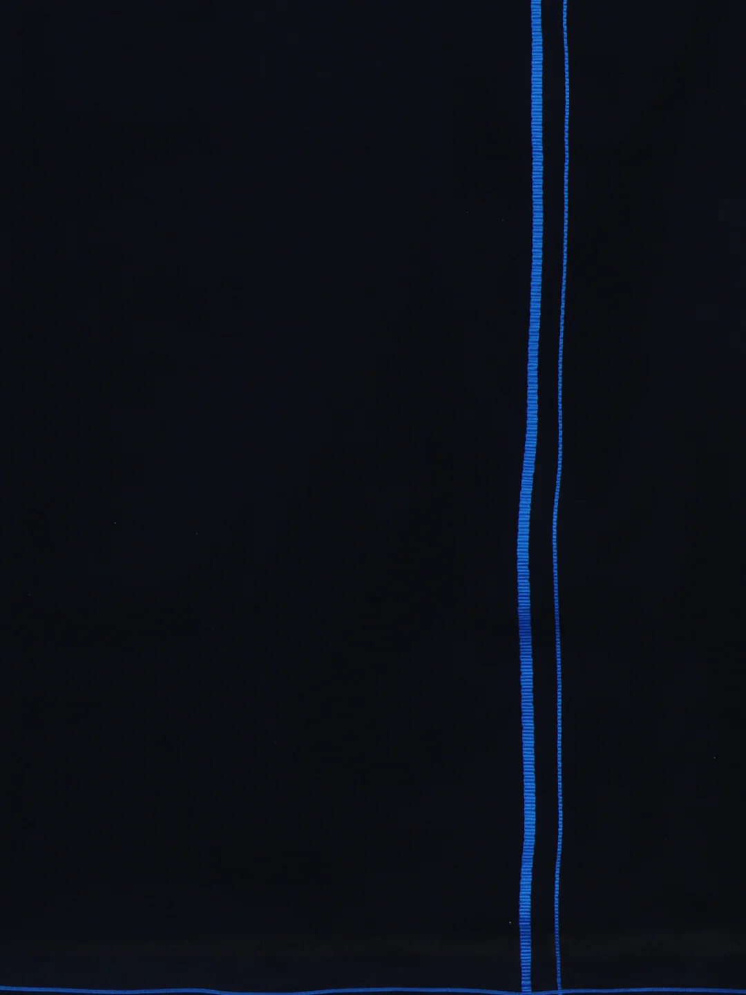 Men Cotton Blend Single Layer Black Dhoti & Towel Set with Blue Small Border Sudhan - Image 5