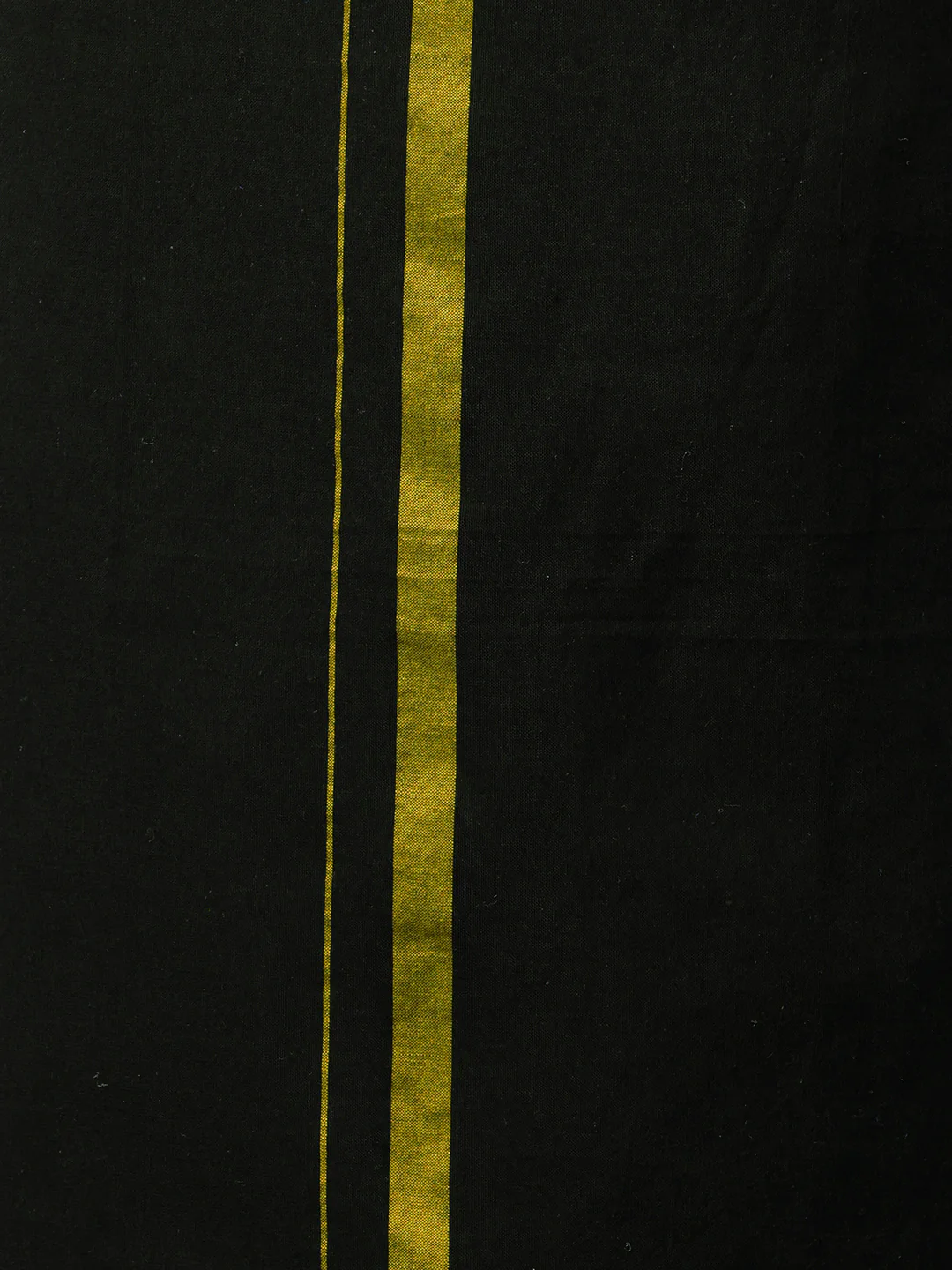 Men Cotton Blend Single Layer Black Dhoti & Towel Set with Green Big Border Makara Jyoti - Image 4