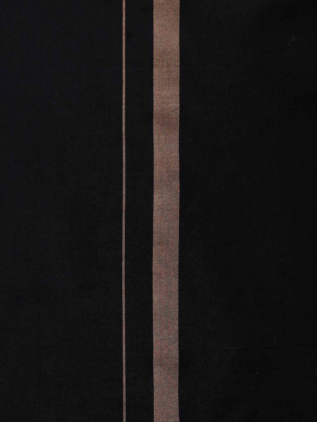 Men Cotton Blend Single Layer Black Dhoti & Towel Set with Sandal Big Border Makara Jyoti - Image 5
