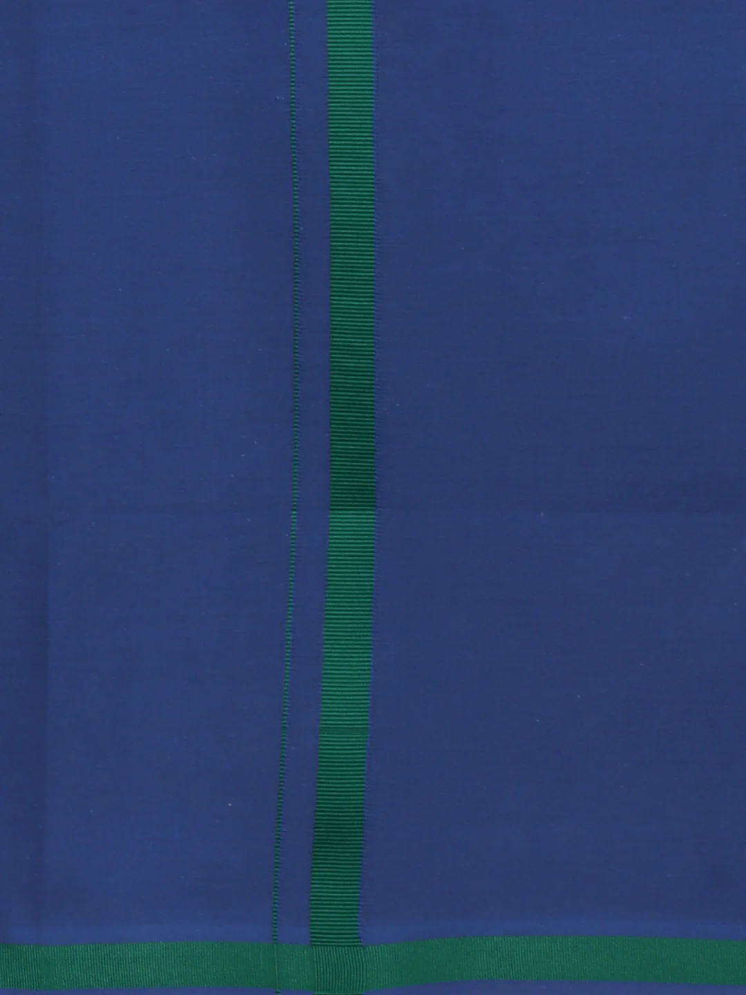 Men Cotton Blend Single Layer Blue Dhoti & Towel Set with Assorted Border Poojan - Image 4