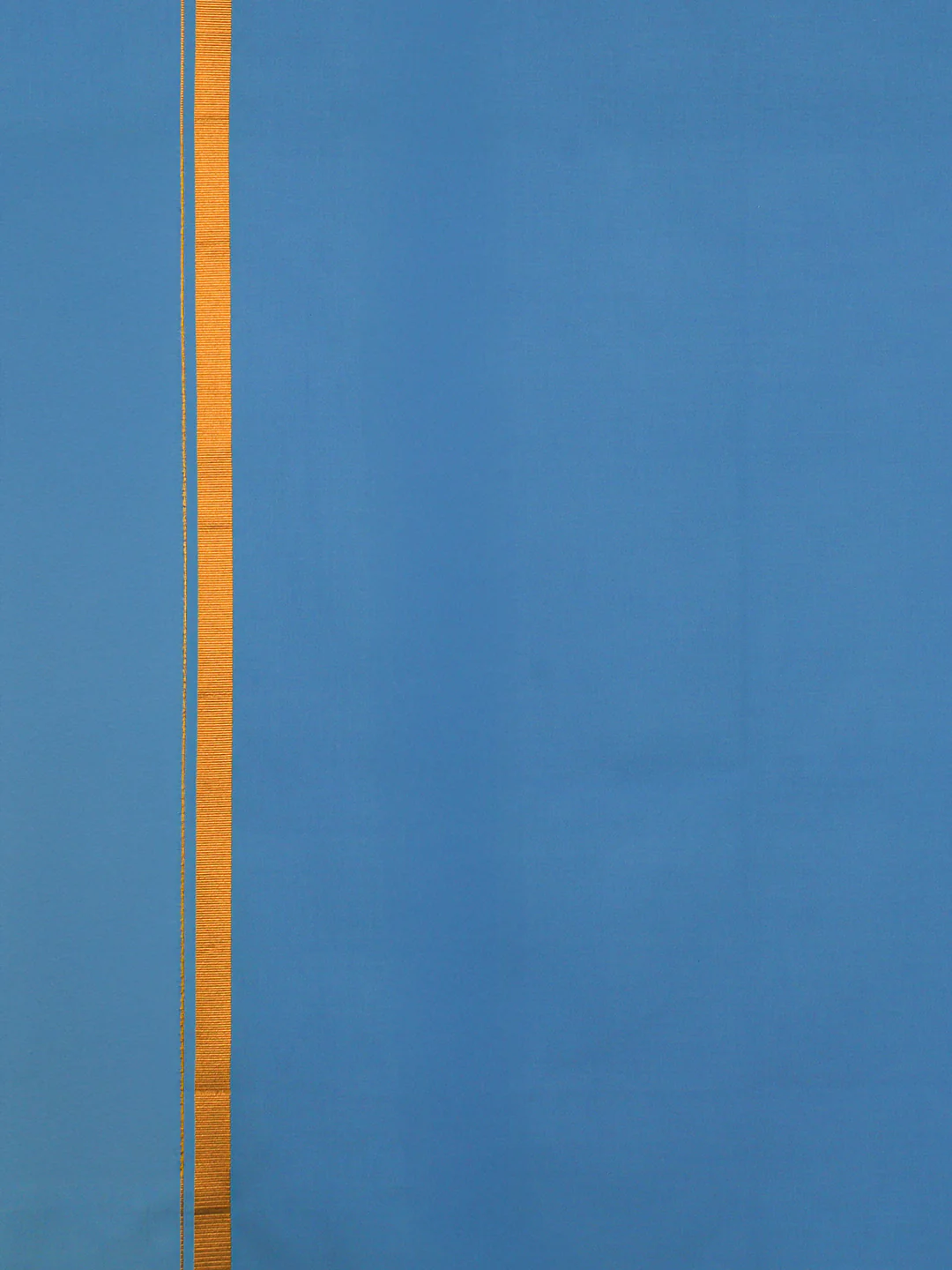 Men Cotton Blend Single Layer Blue Dhoti with Gold Jari Border Cosmic 4 - Image 3