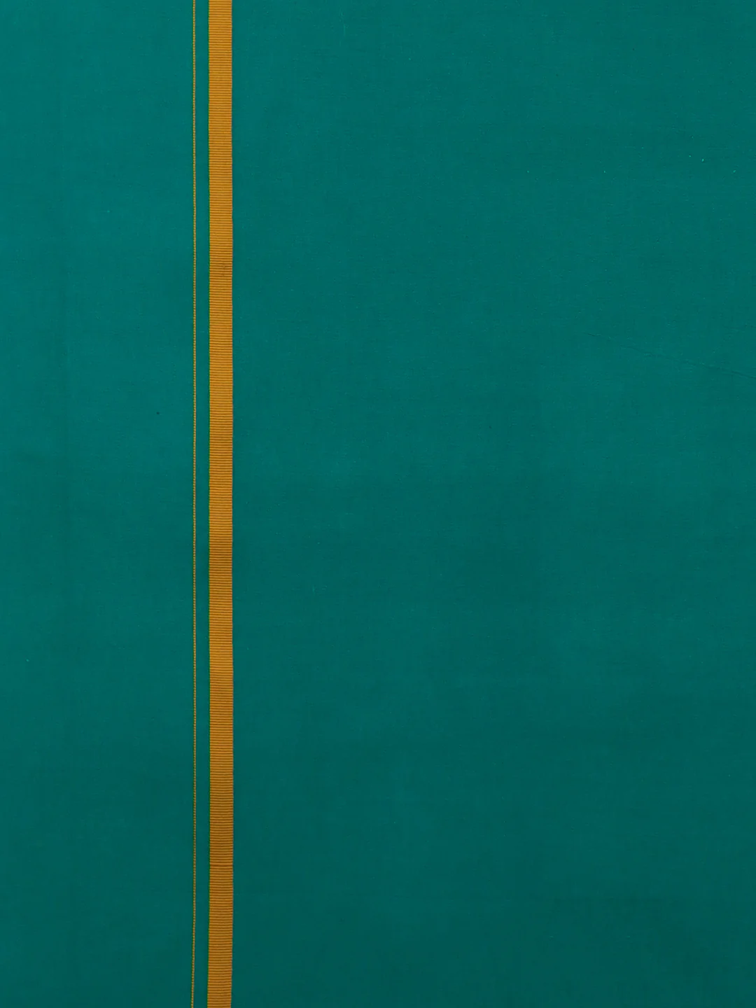 Men Cotton Blend Single Layer Green Dhoti with Big Border Poojan - Image 4