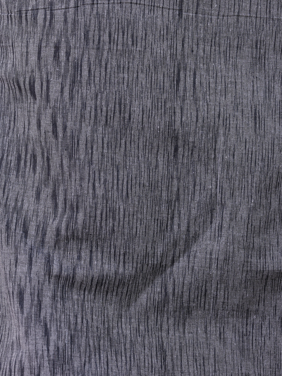 Men Cotton Blend Single Layer Grey Dhoti with Fancy Border Nitro Slub 02 - Image 6