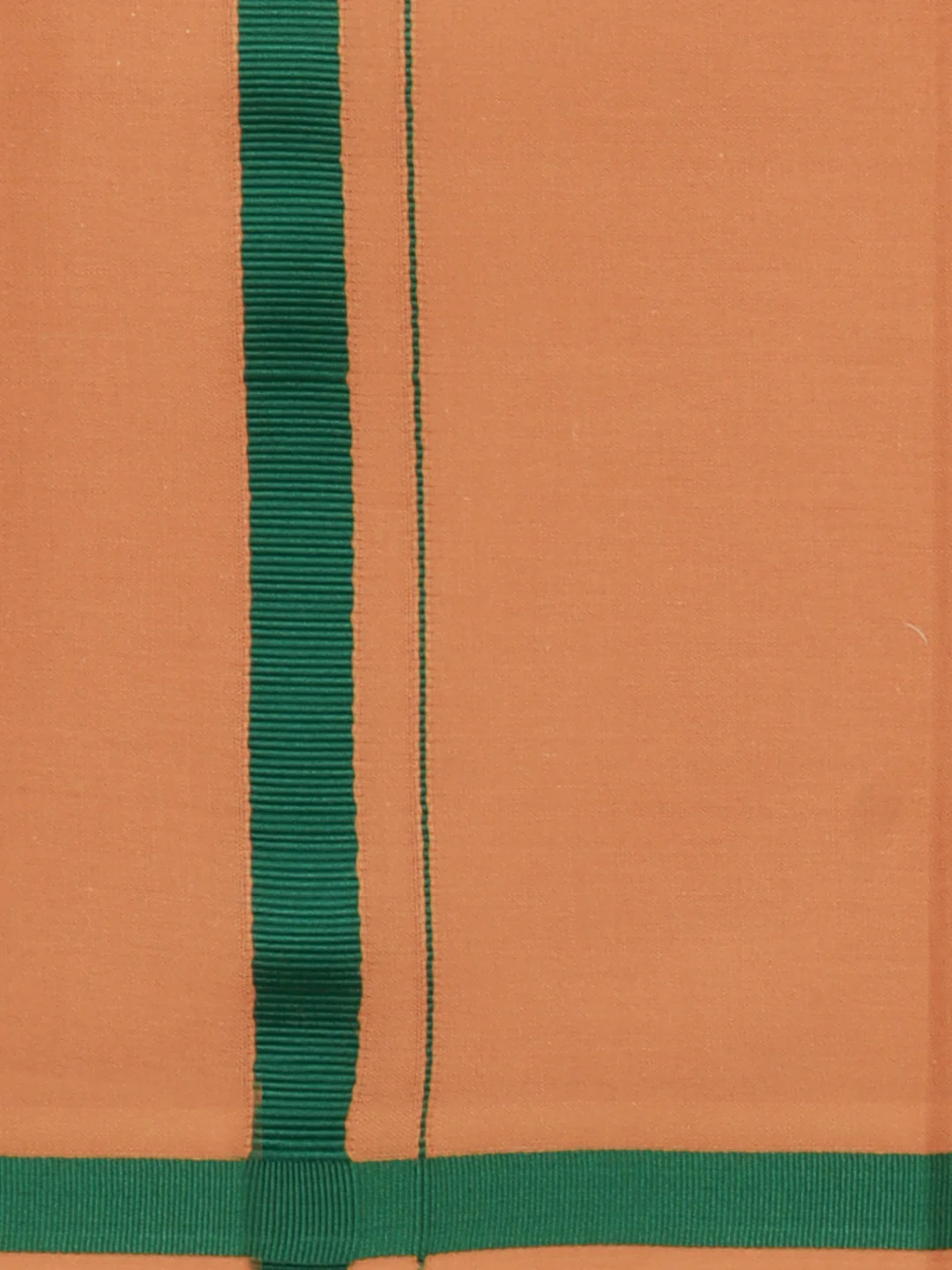 Men Cotton Blend Single Layer Kaavi Dhoti & Towel Set with Assorted Border Poojan - Image 4