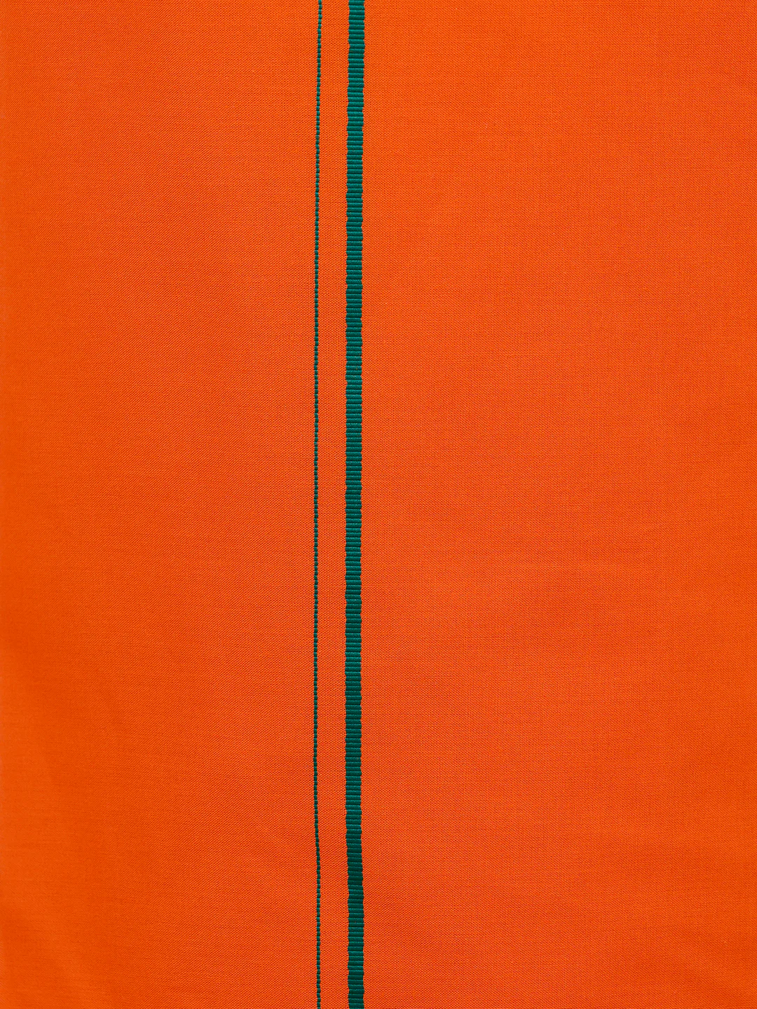 Men Cotton Blend Single Layer Orange Dhoti & Towel Set with Small Border Poojan SB - Image 3