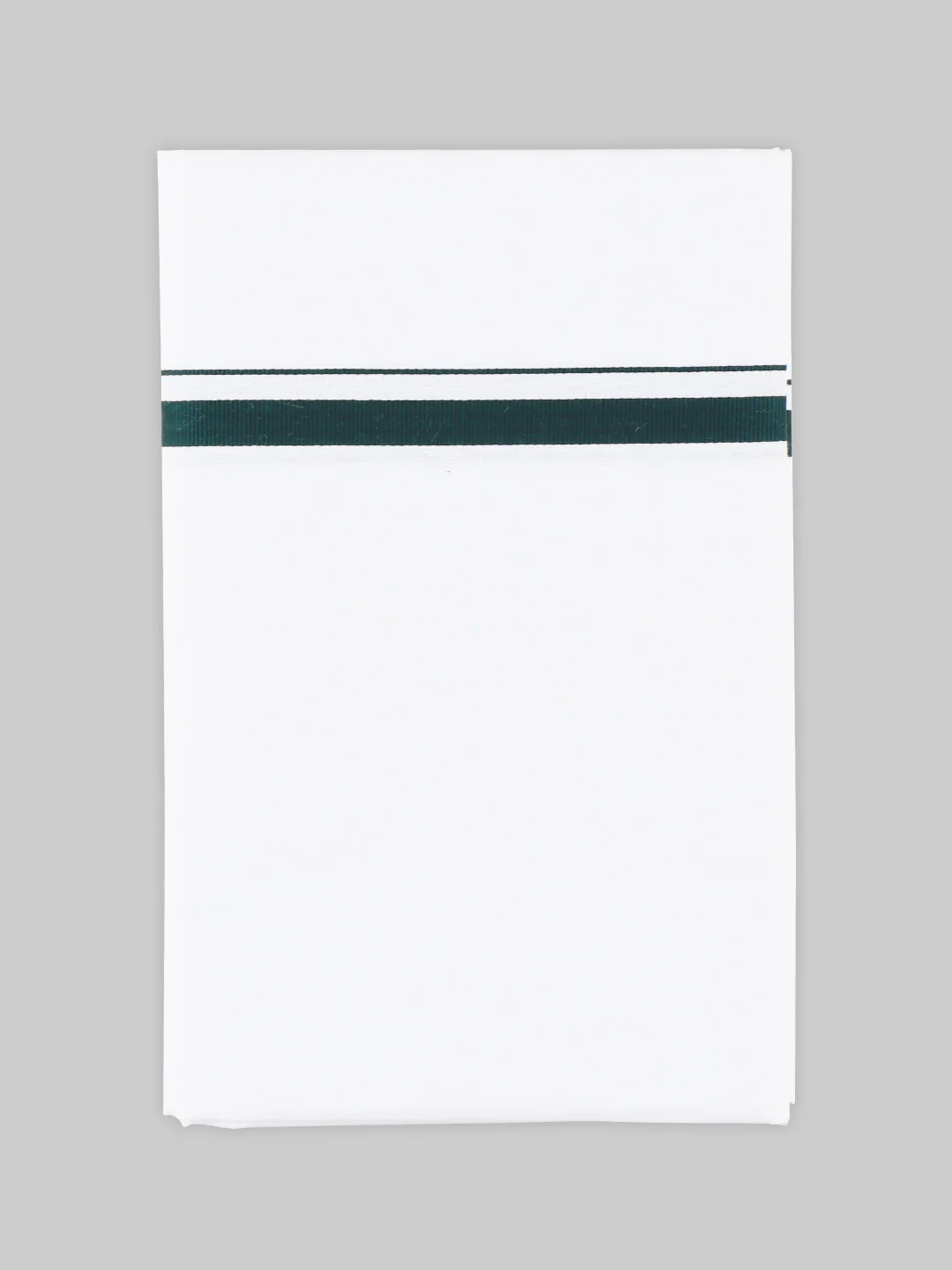 Men Cotton Blend Single Layer White Dhoti with Assorted Border (Pack of 3) - Image 4
