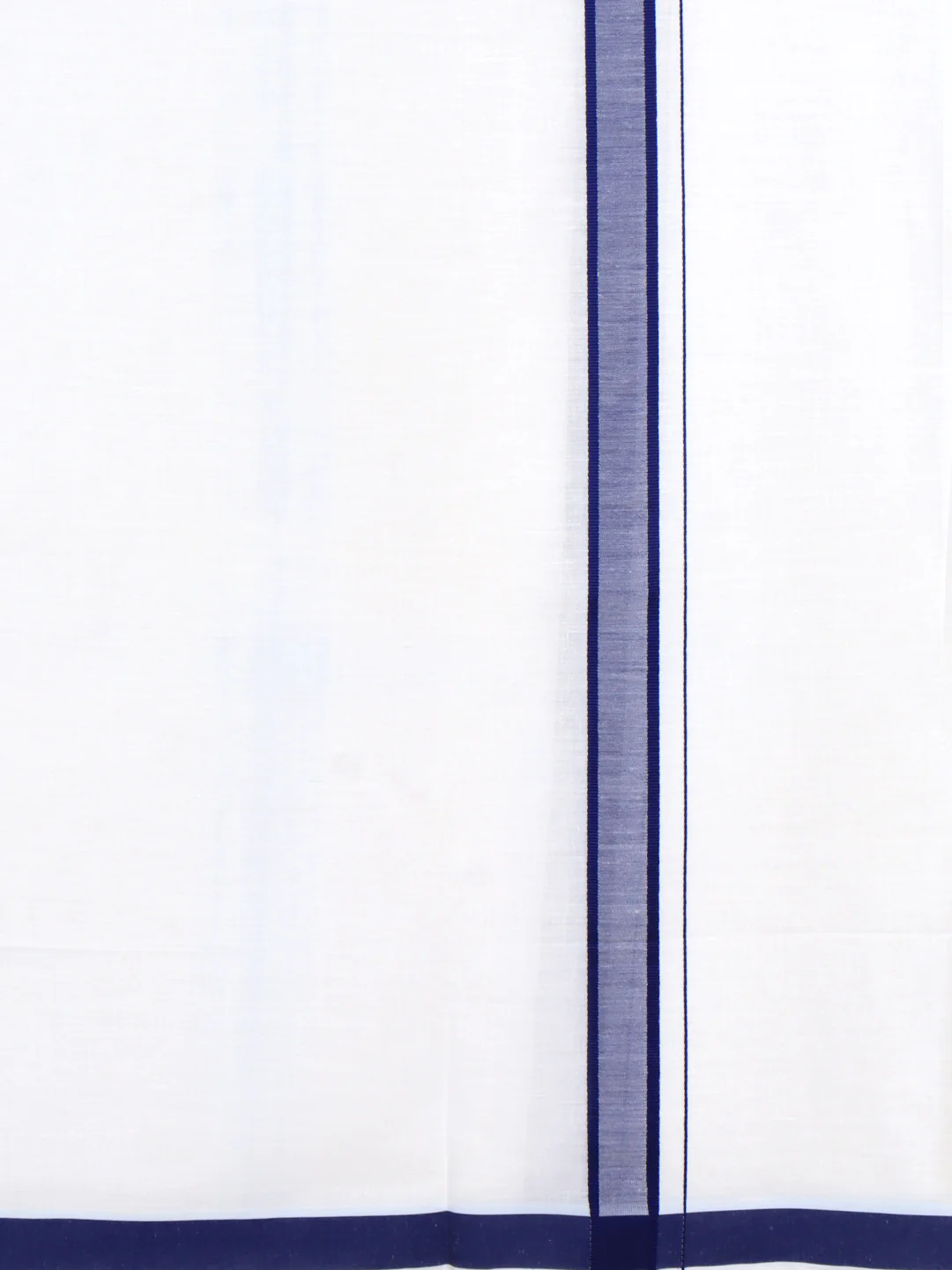 Men Cotton Blend Single Layer White Dhoti with Double Side Fancy Border HM 06 - Image 6
