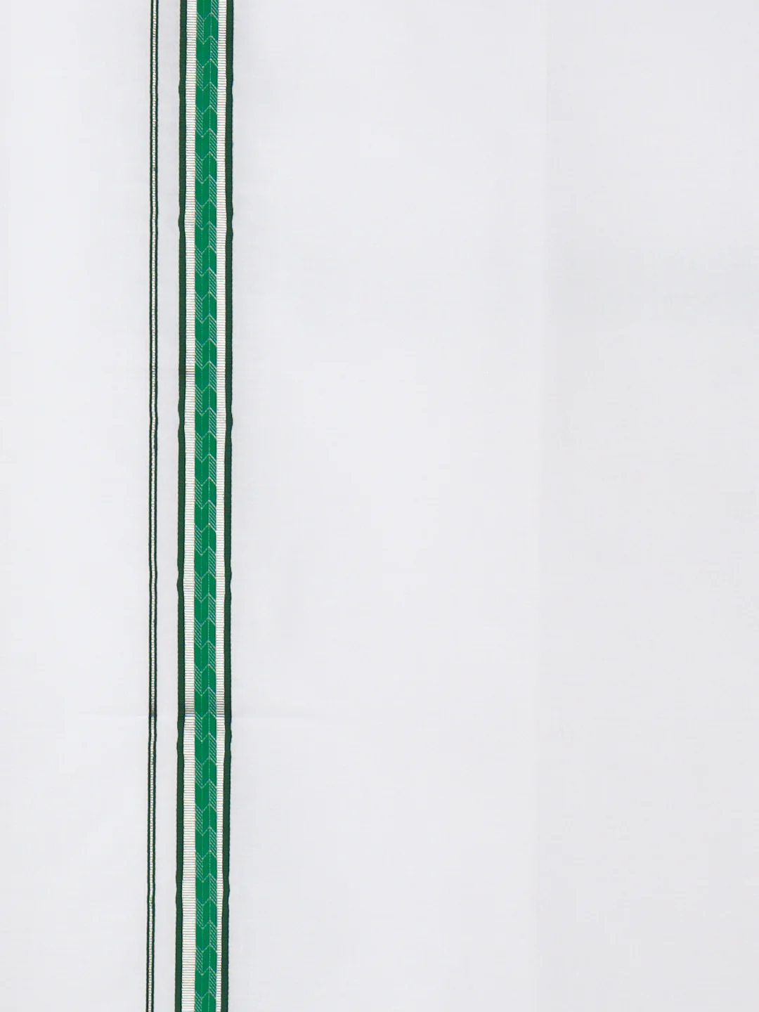 Men Cotton Blend Single Layer White Dhoti with Fancy Jari Border LW01 - Image 6