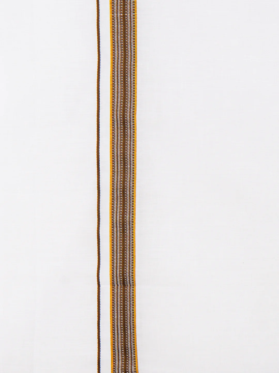 Men Cotton Blend Single Layer White Dhoti with Fancy Jari Border WGF08 - Image 4