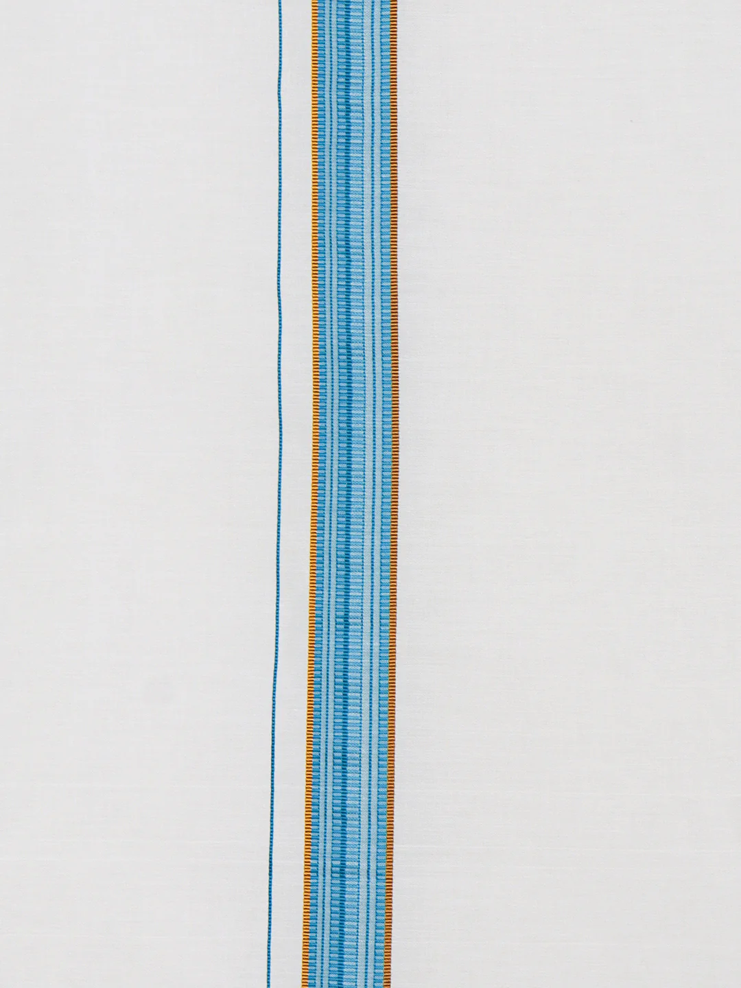 Men Cotton Blend Single Layer White Dhoti with Fancy Jari Border WGF12 - Image 4