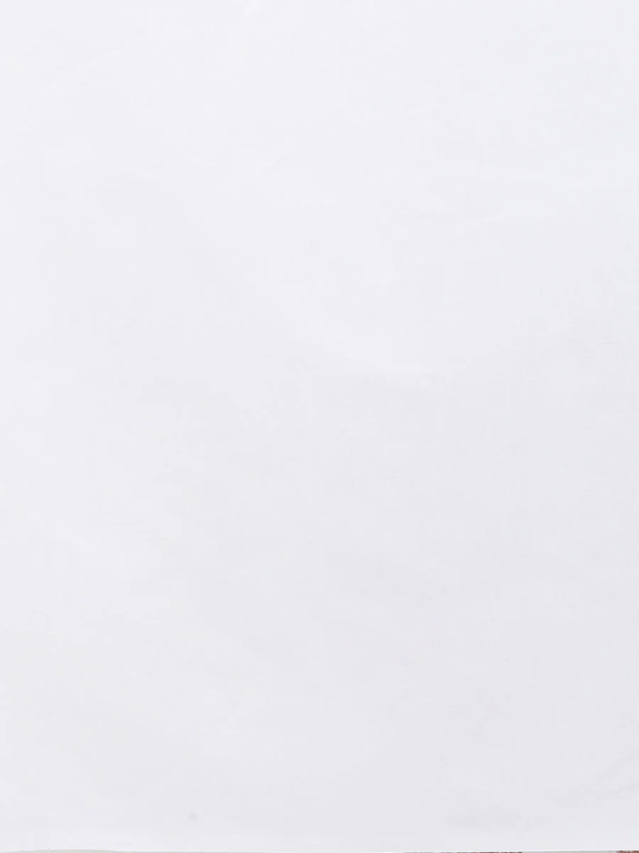 Men Cotton Blend Single Layer White Dhoti with Small Border Golden Care Paramas - Image 4