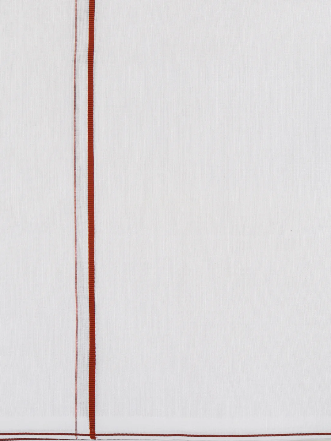 Men Cotton Blend Single Layer White Dhoti with Small Border Lee Sort - Image 3