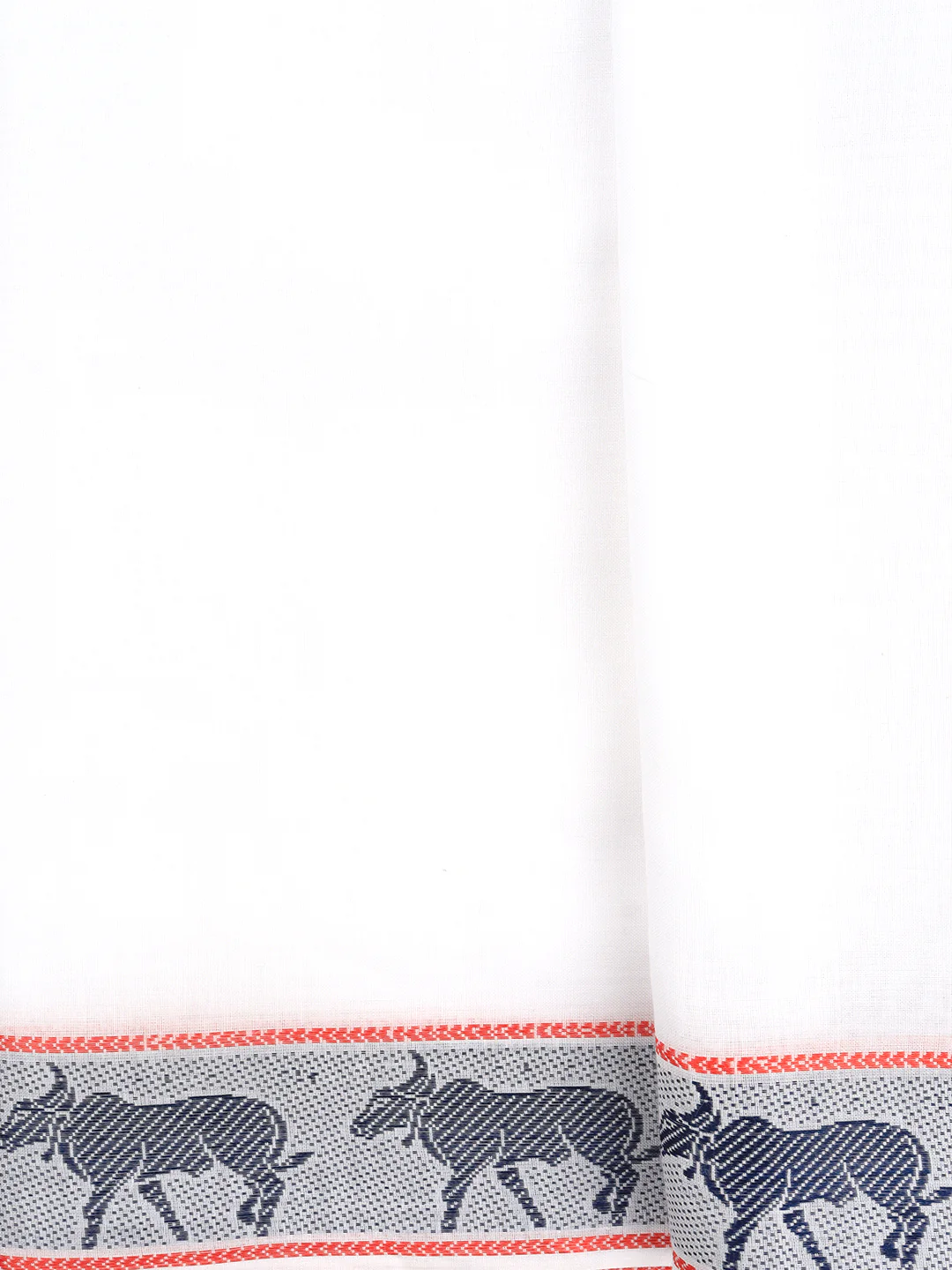 Men Cotton Navy Fancy Border Panchakacham with Angavasthram Srirasthu(9+5) SR41 - Image 5
