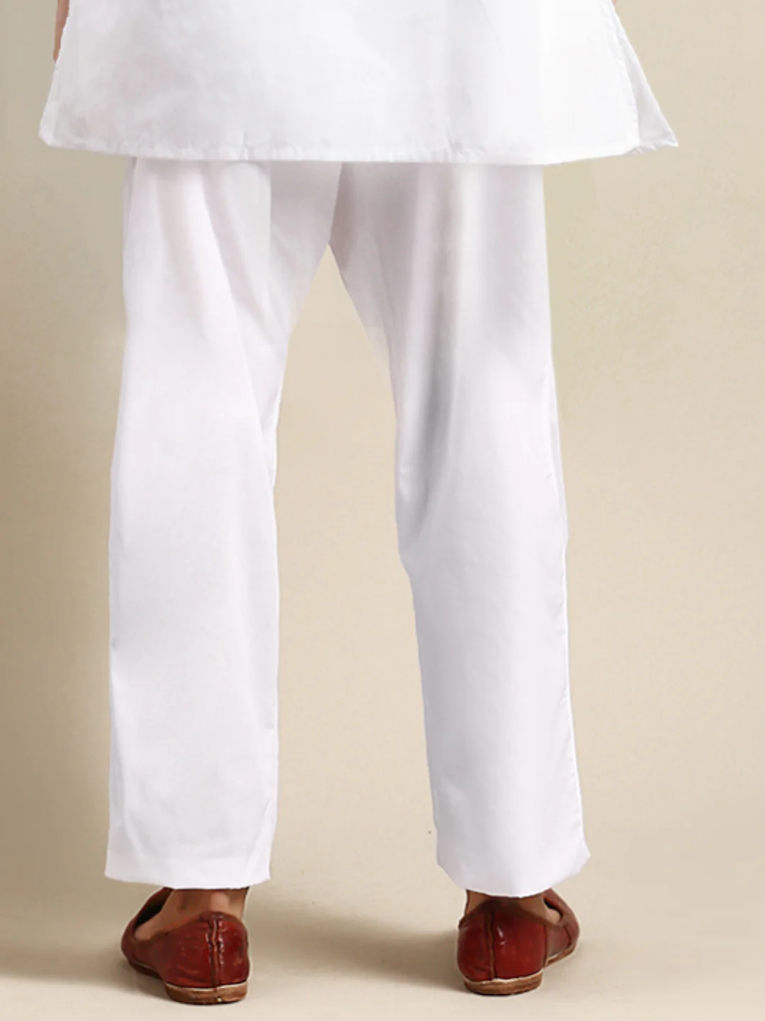 Men Cotton White Pyjama Pant - Image 3