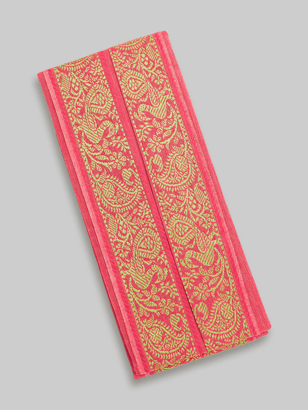 Men Cotton Red Towel with Fancy Border 6422