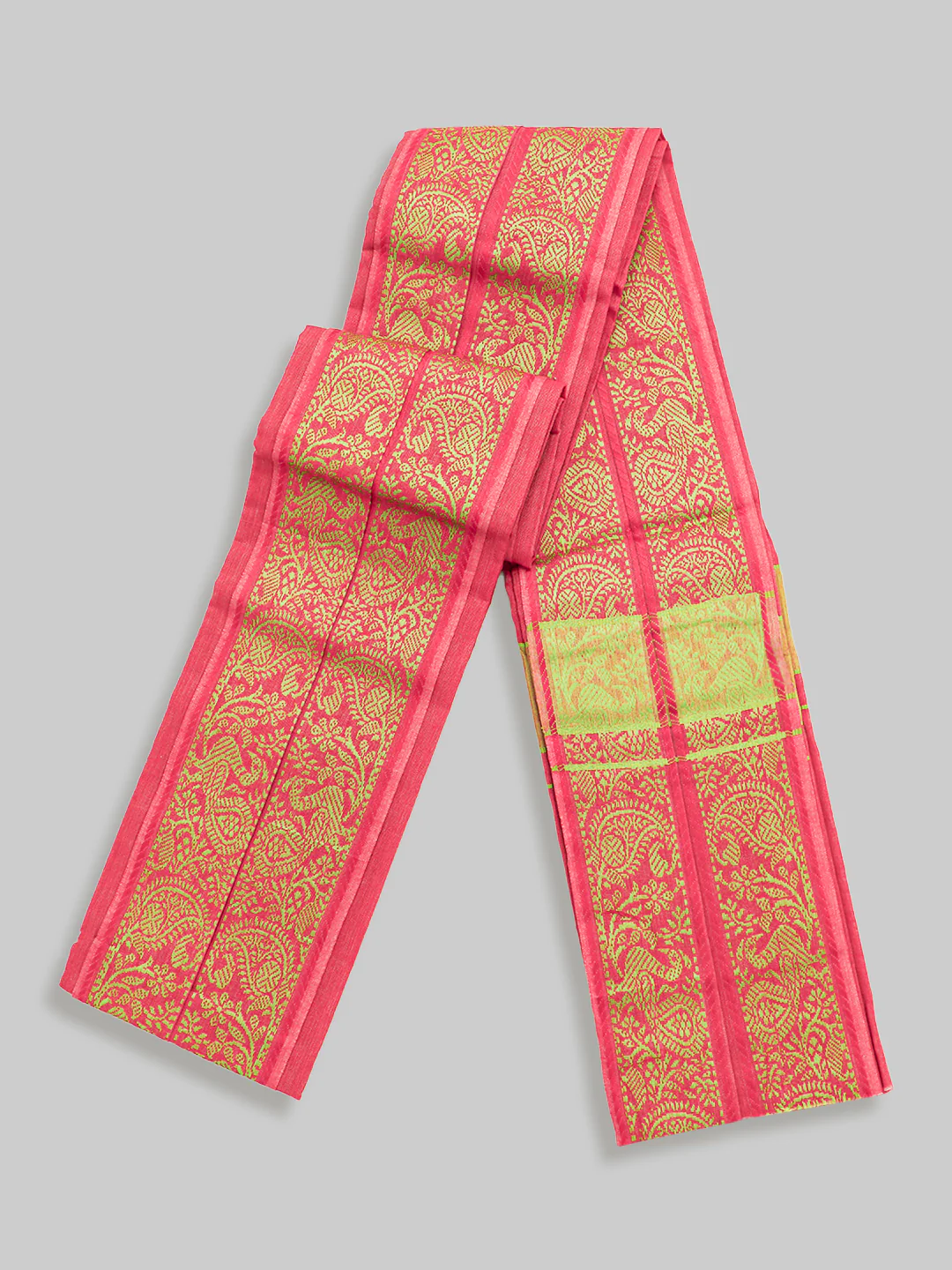 Men Cotton Red Towel with Fancy Border 6422 - Image 2