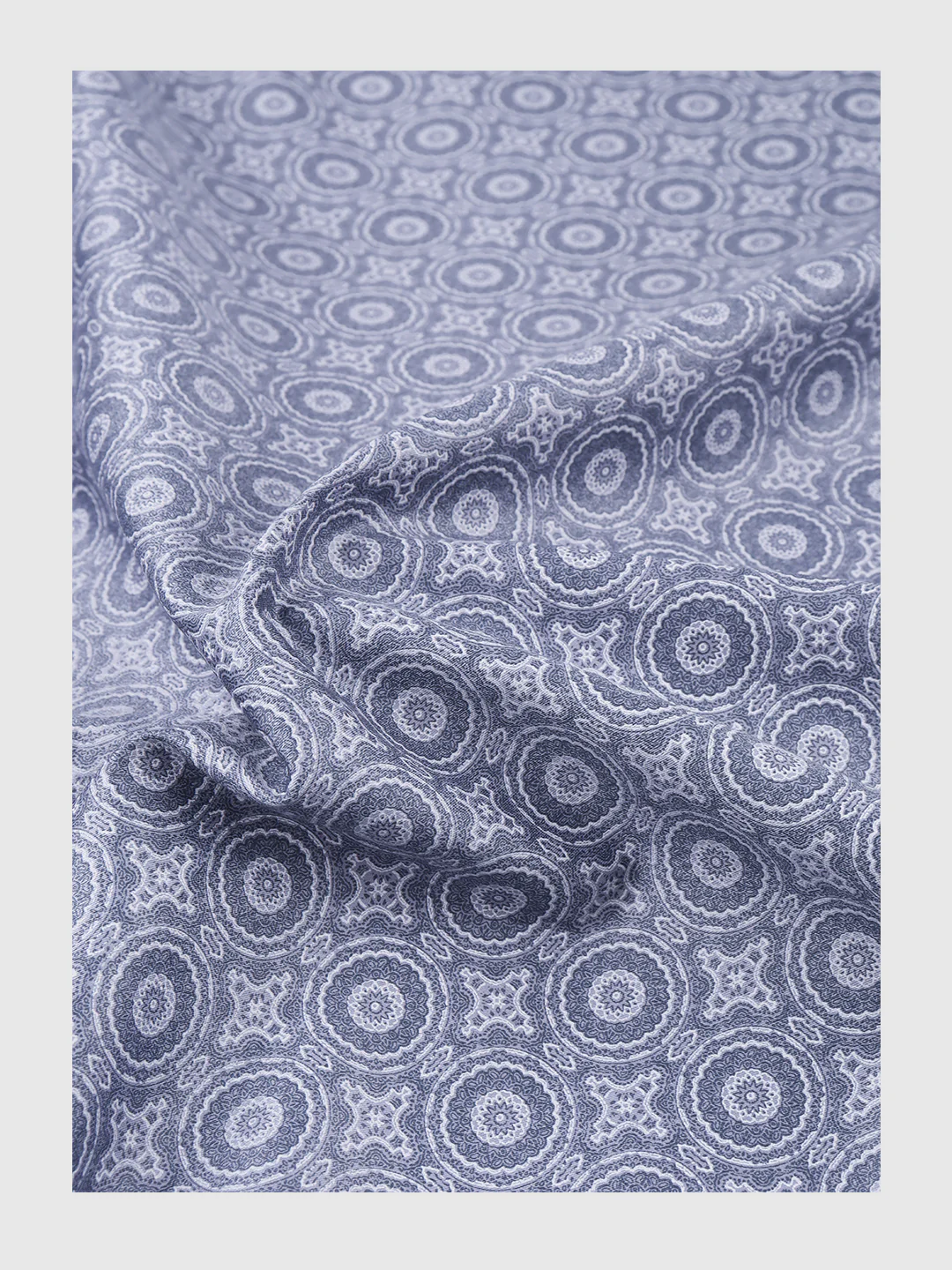 Men Cotton Rich Blue Printed Shirt Fabric Oslo Print - Image 2