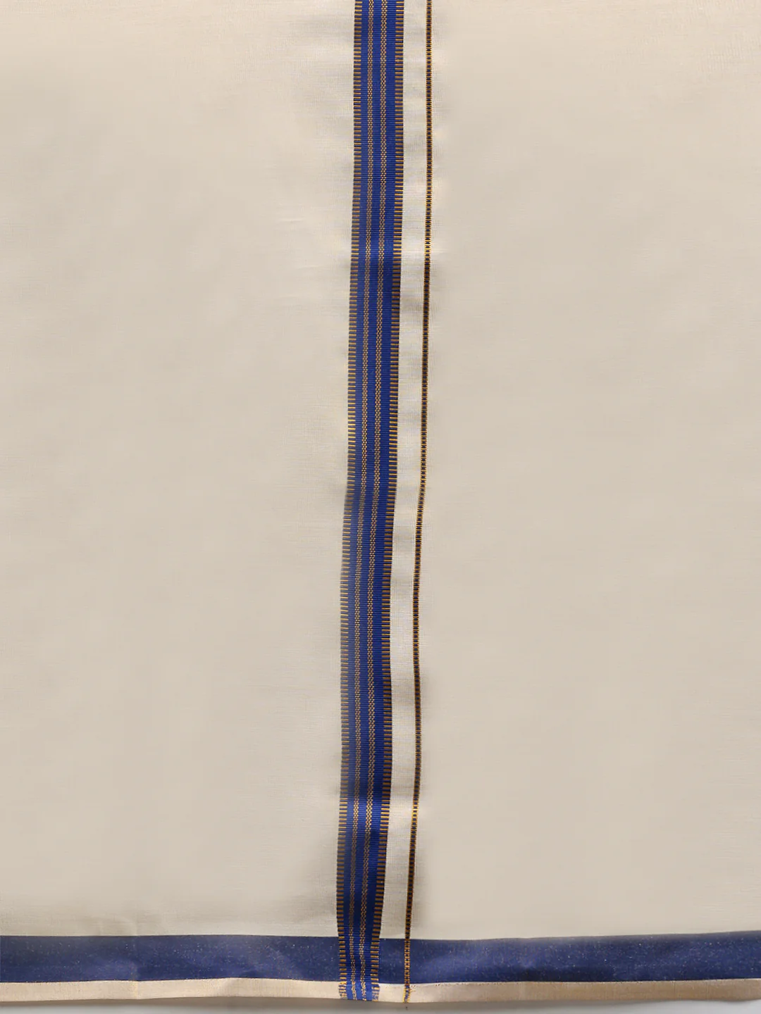 Men Cotton Rich C.Blue Shirt and Tissue Dhoti Set C80 - Image 5