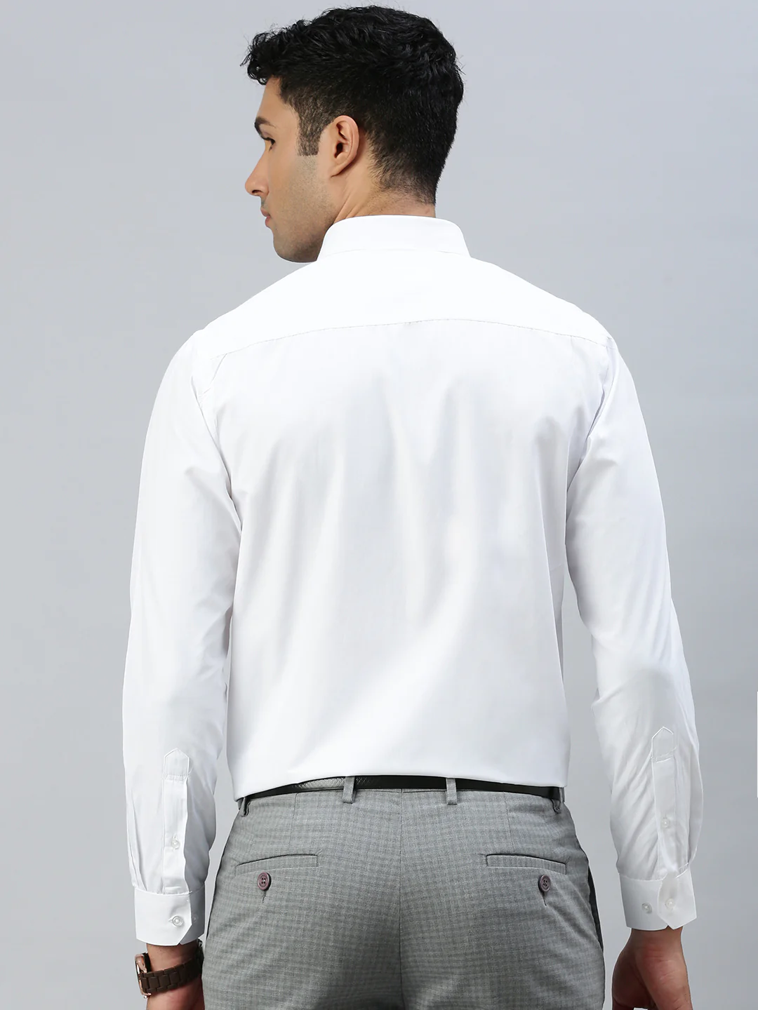 Men Cotton Rich Formal White Shirt - Image 5