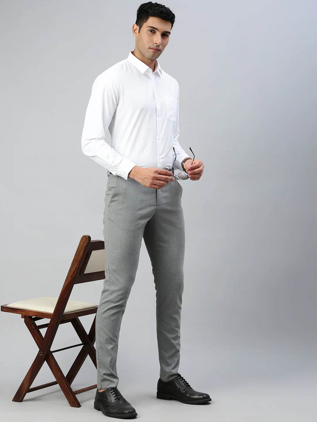 Men Cotton Rich Formal White Shirt - Image 6