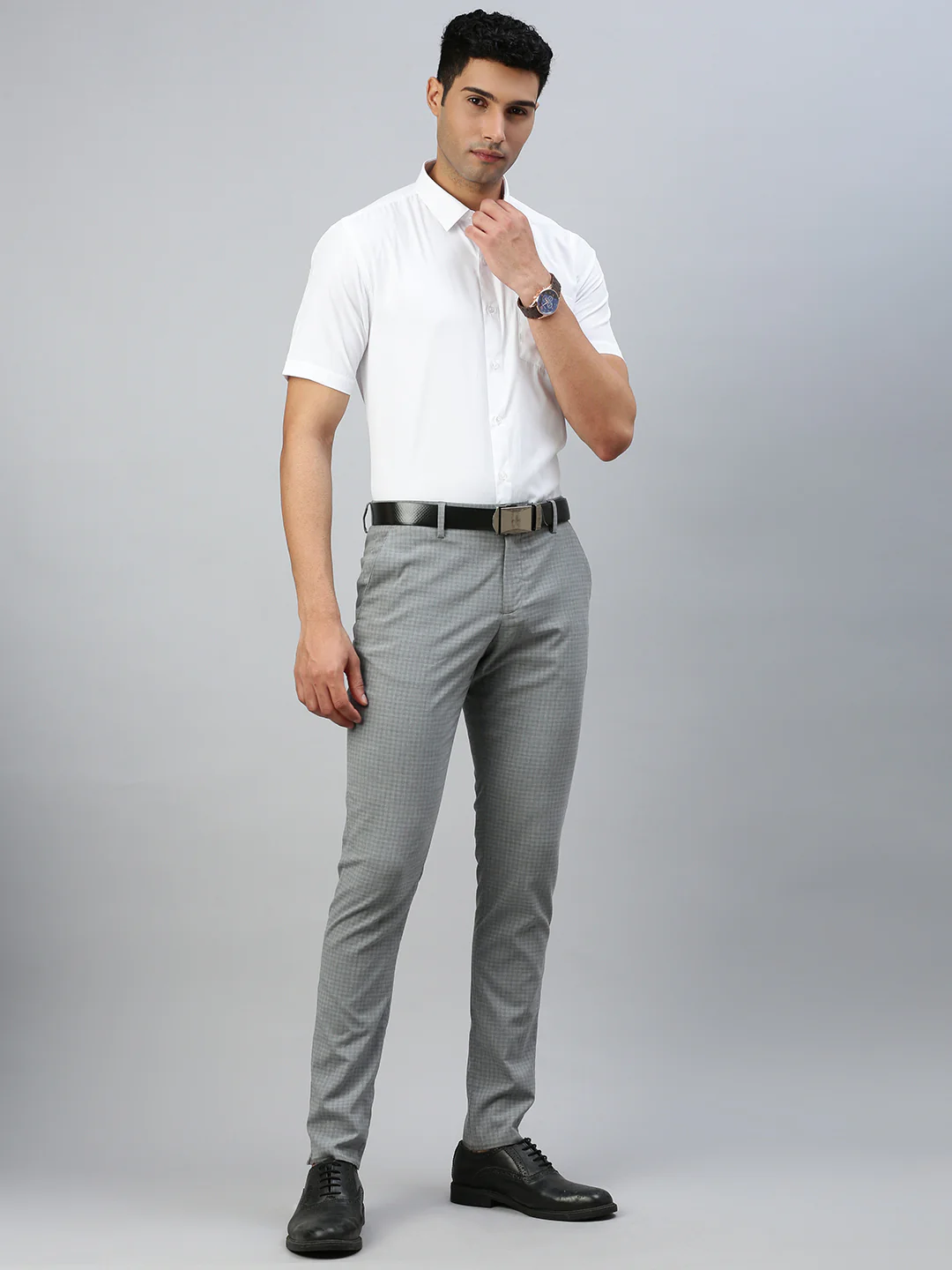 Men Cotton Rich Formal White Shirt - Image 7