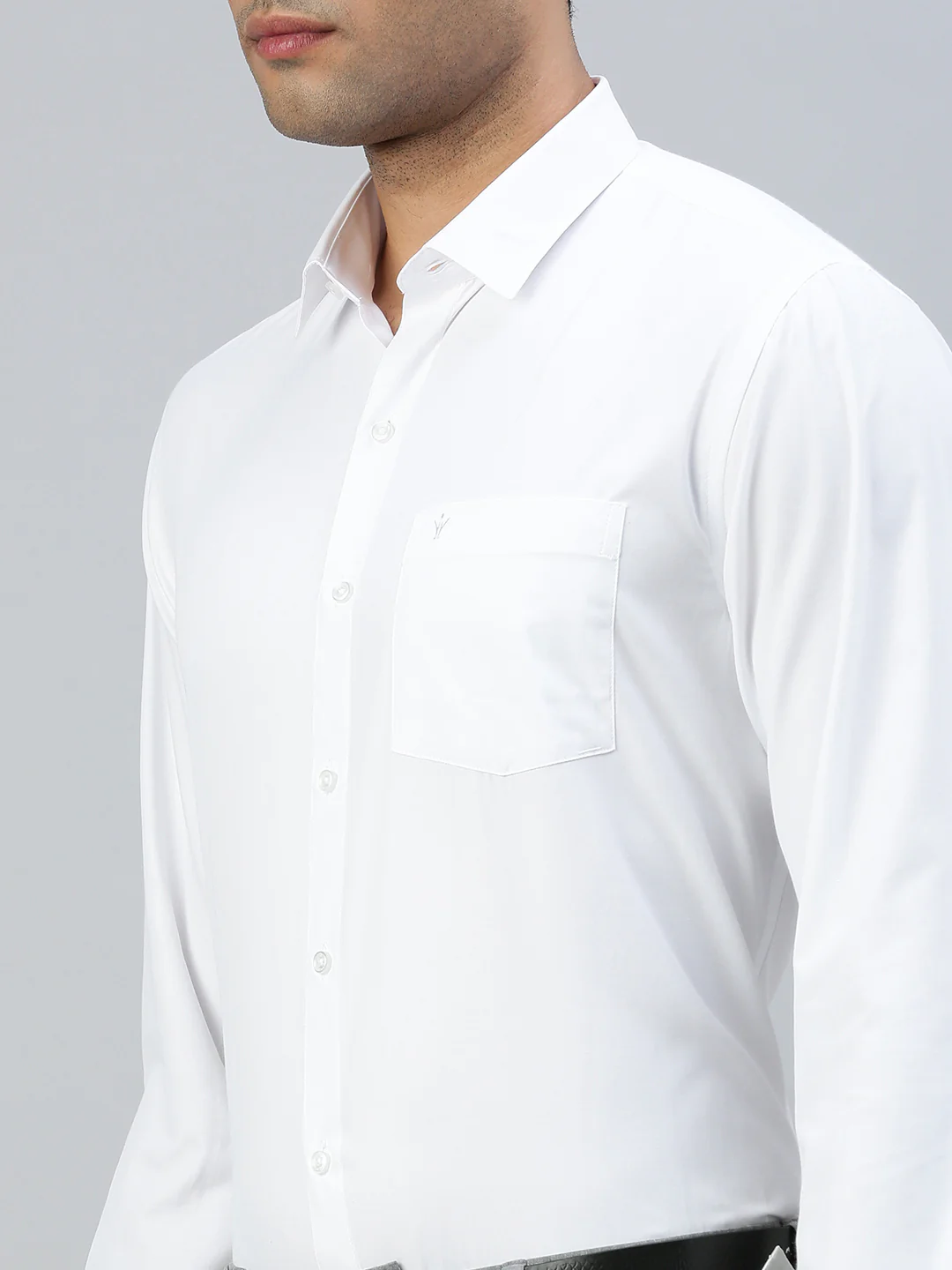 Men Cotton Rich Formal White Shirt - Image 8