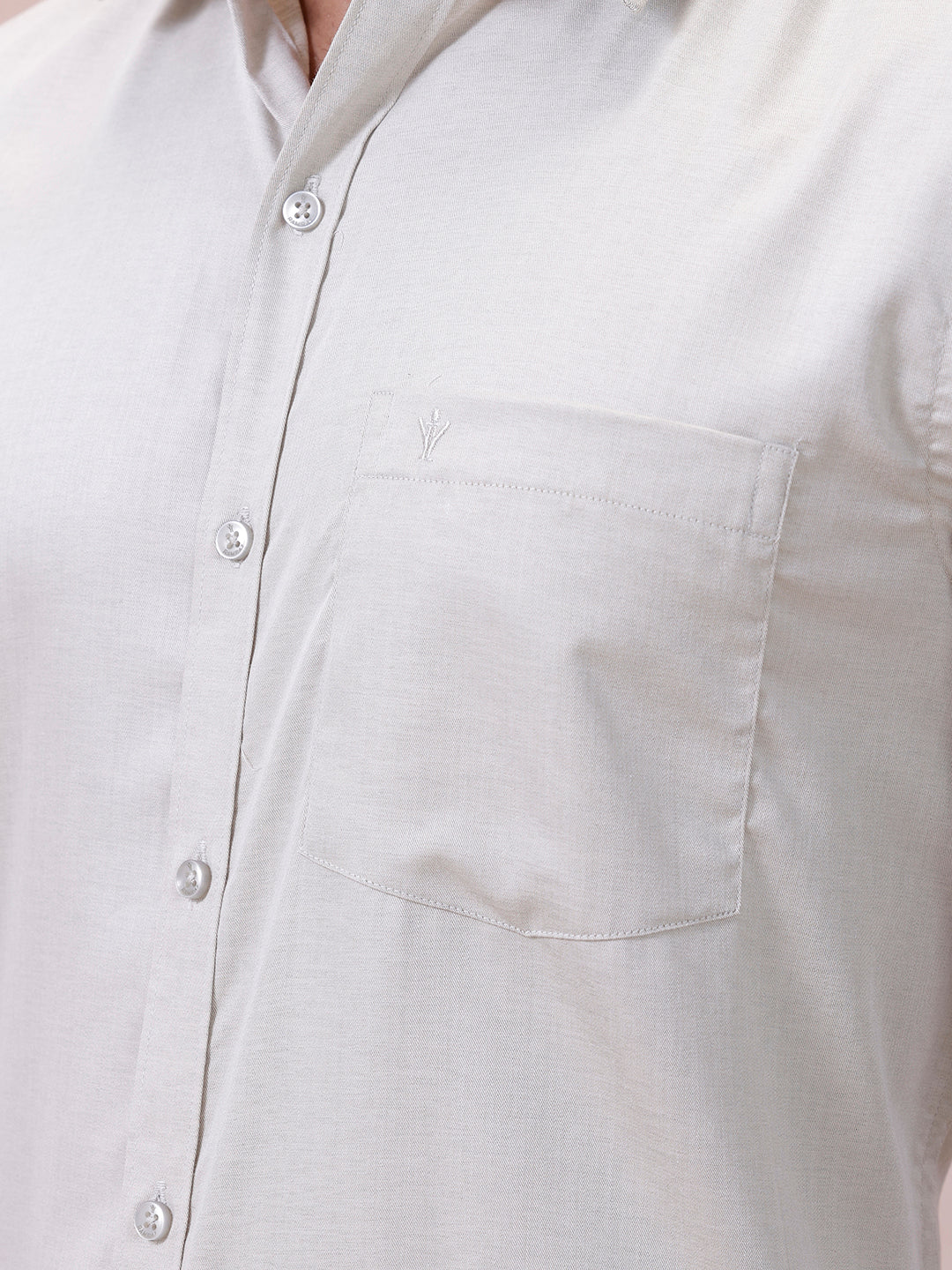 Men Cotton Rich Shirt Lt Teal Green T61 AKT2 - Image 4