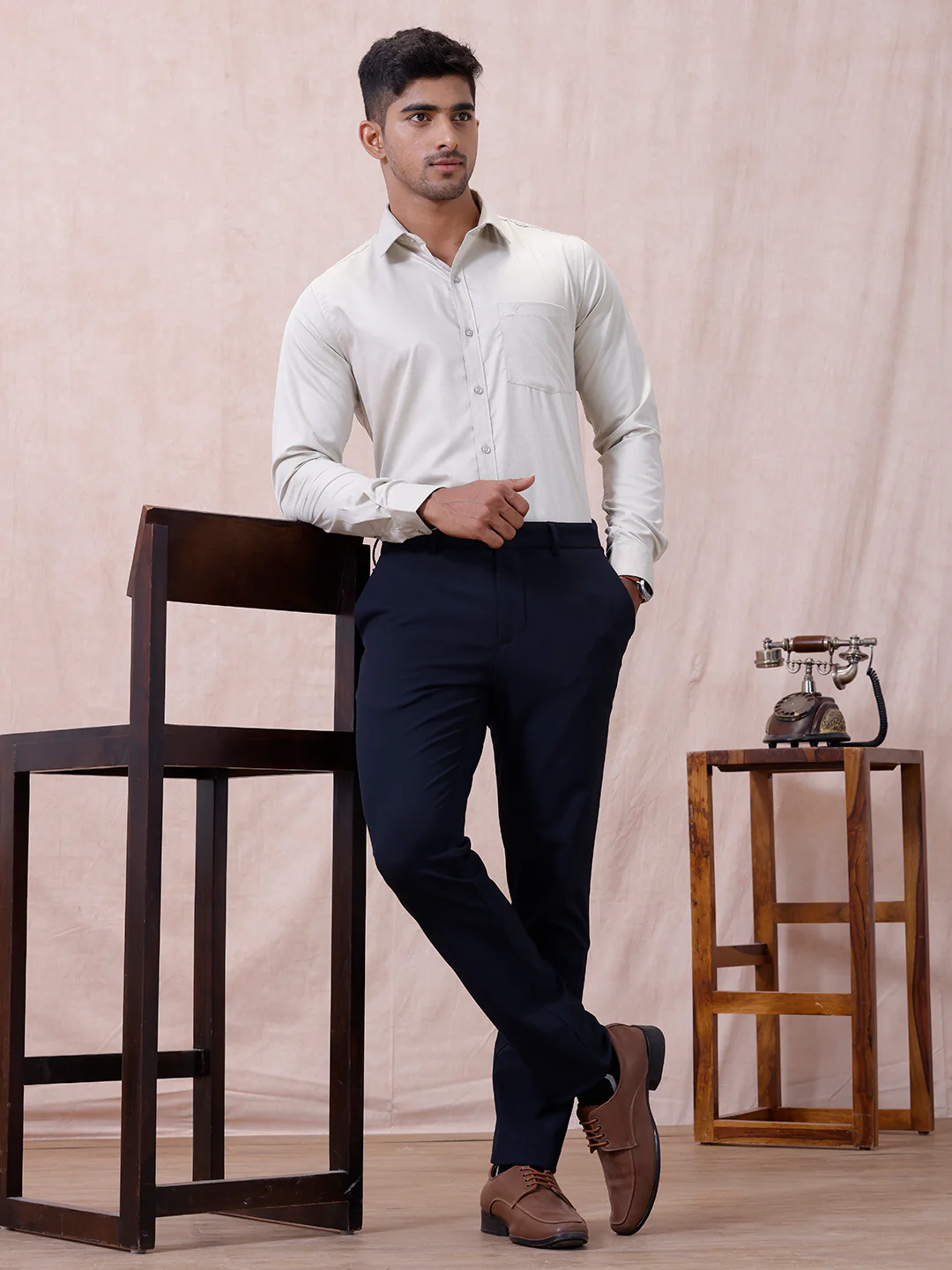 Men Cotton Rich Shirt Lt Teal Green T61 AKT2 - Image 9