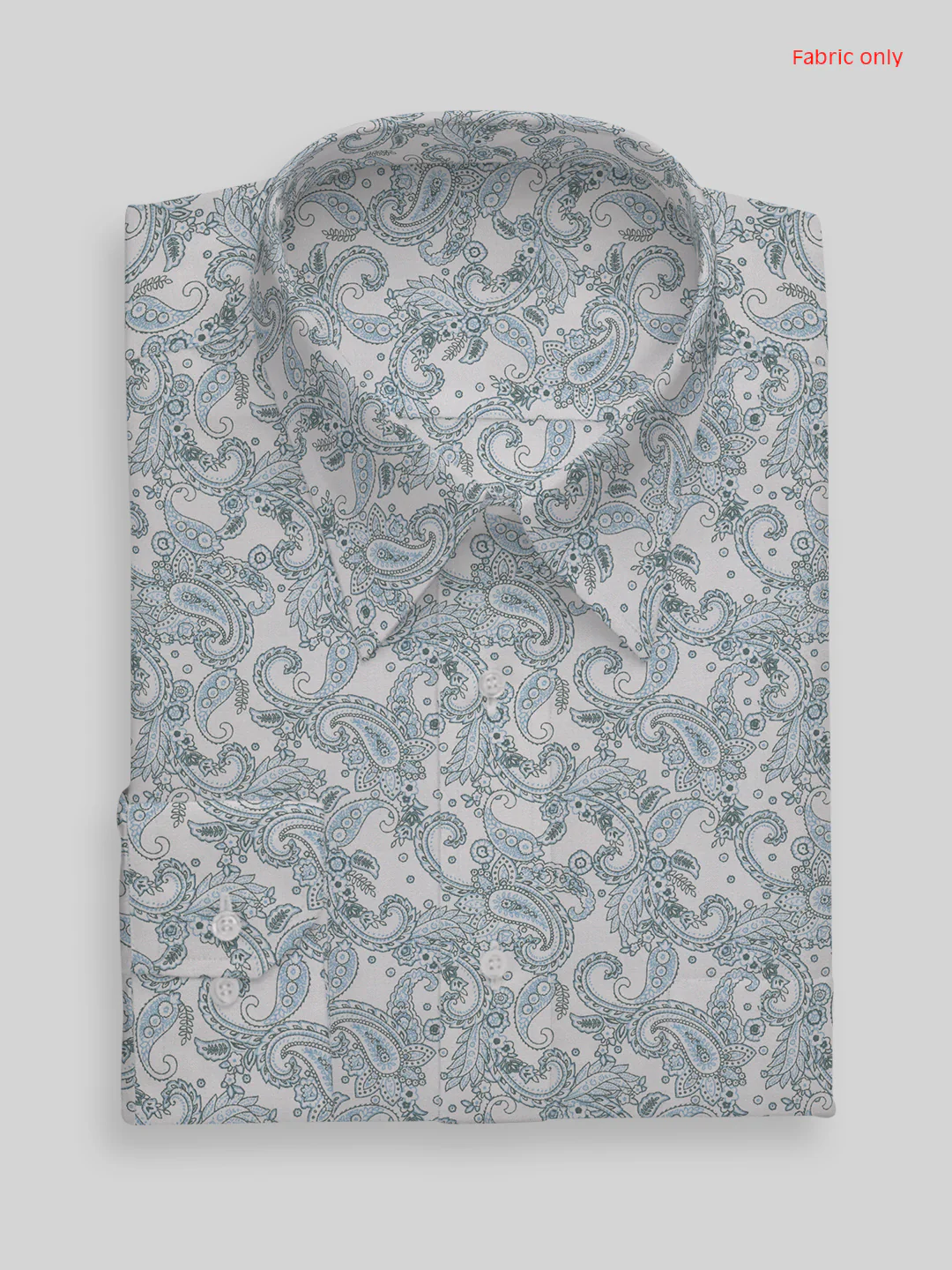 Men Cotton Rich Grey Printed Shirt Fabric Oslo Print - Image 3