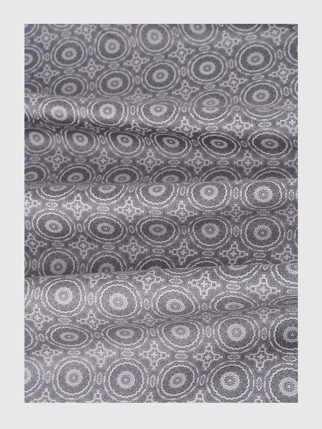 Men Cotton Rich Grey Printed Shirt Fabric Oslo Print - Image 3
