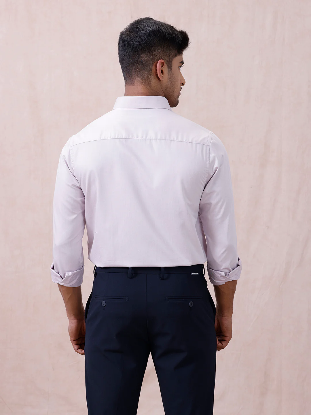 Men Cotton Rich Shirt Light Purple T61 AKT3 - Image 5