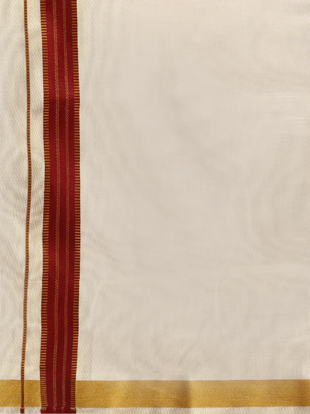 Men Cotton Rich Maroon Shirt and Tissue Dhoti Set C81 - Image 6