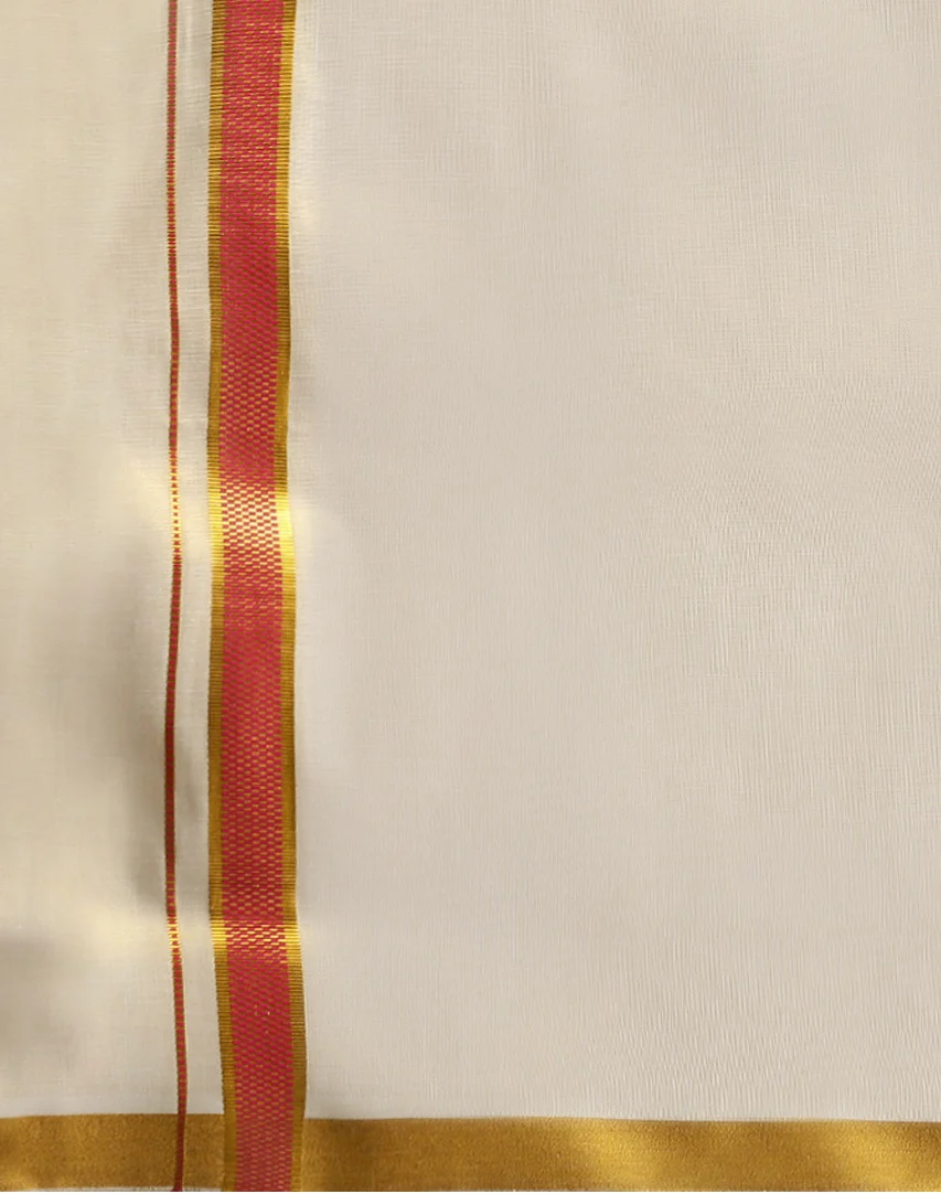 Men Cotton Rich Pink Shirt and Tissue Dhoti Set C34 - Image 7