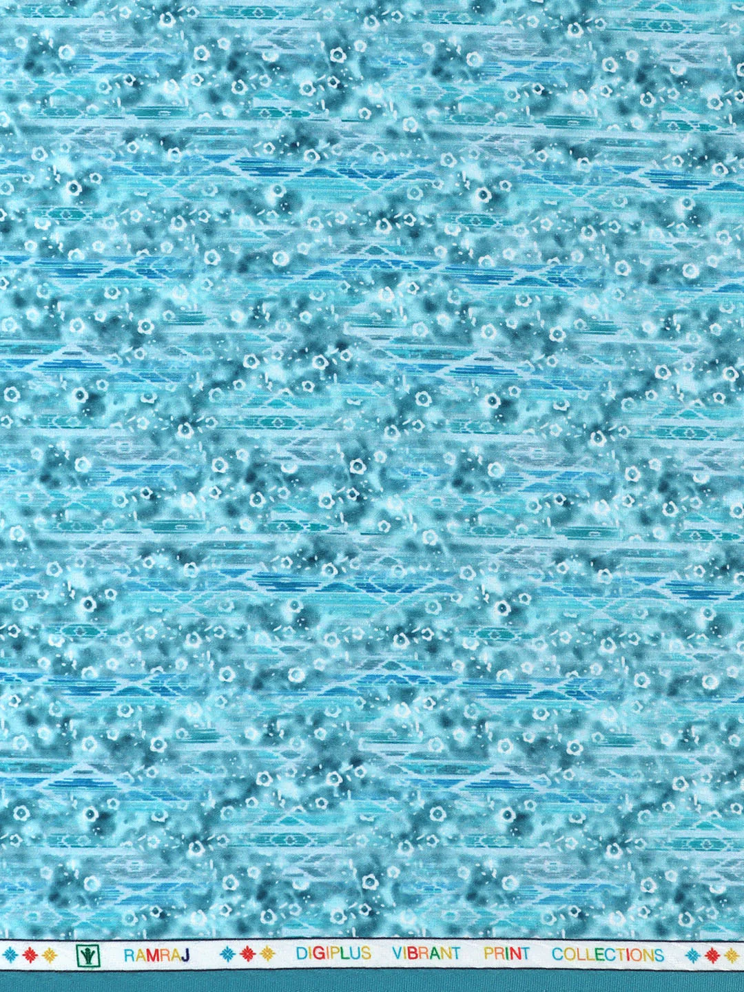 Men Cotton Rich Printed Shirt Fabric Blue Oslo Print - Image 2