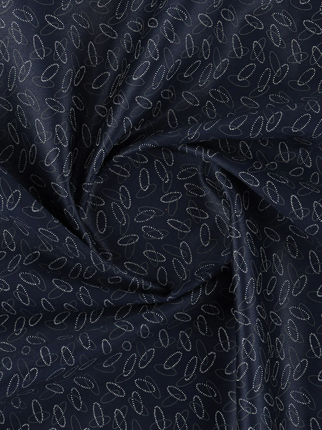Men Cotton Rich Printed Shirt Fabric Navy Oslo Print