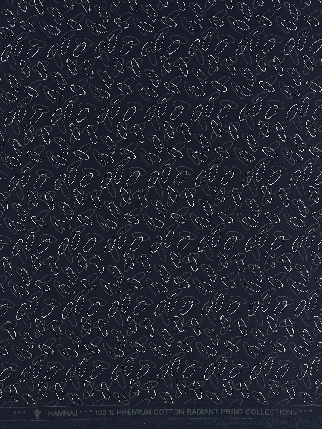 Men Cotton Rich Printed Shirt Fabric Navy Oslo Print - Image 2