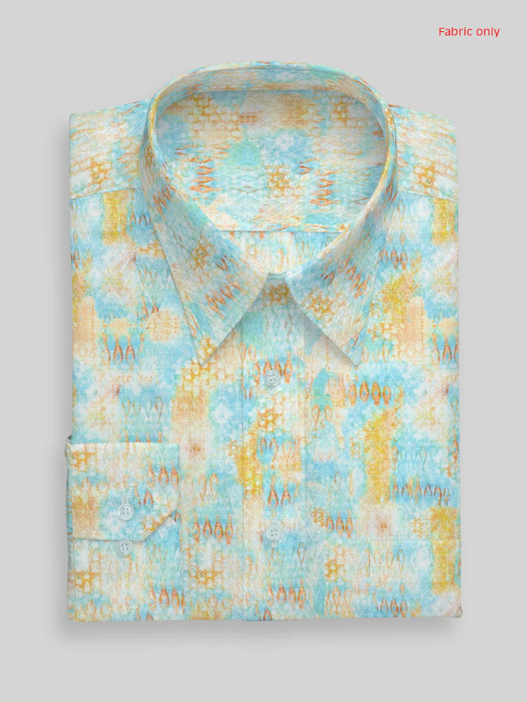Men Cotton Rich Printed Shirt Fabric SkyBlue Oslo Print - Image 3