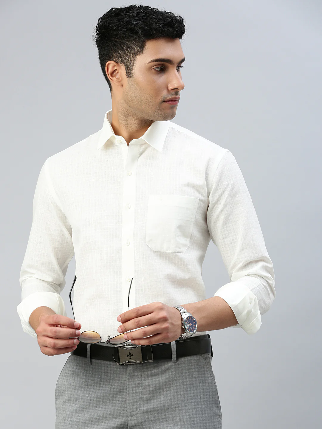 Men Cotton Rich Shirt Cream Celebrity 2 - Image 10